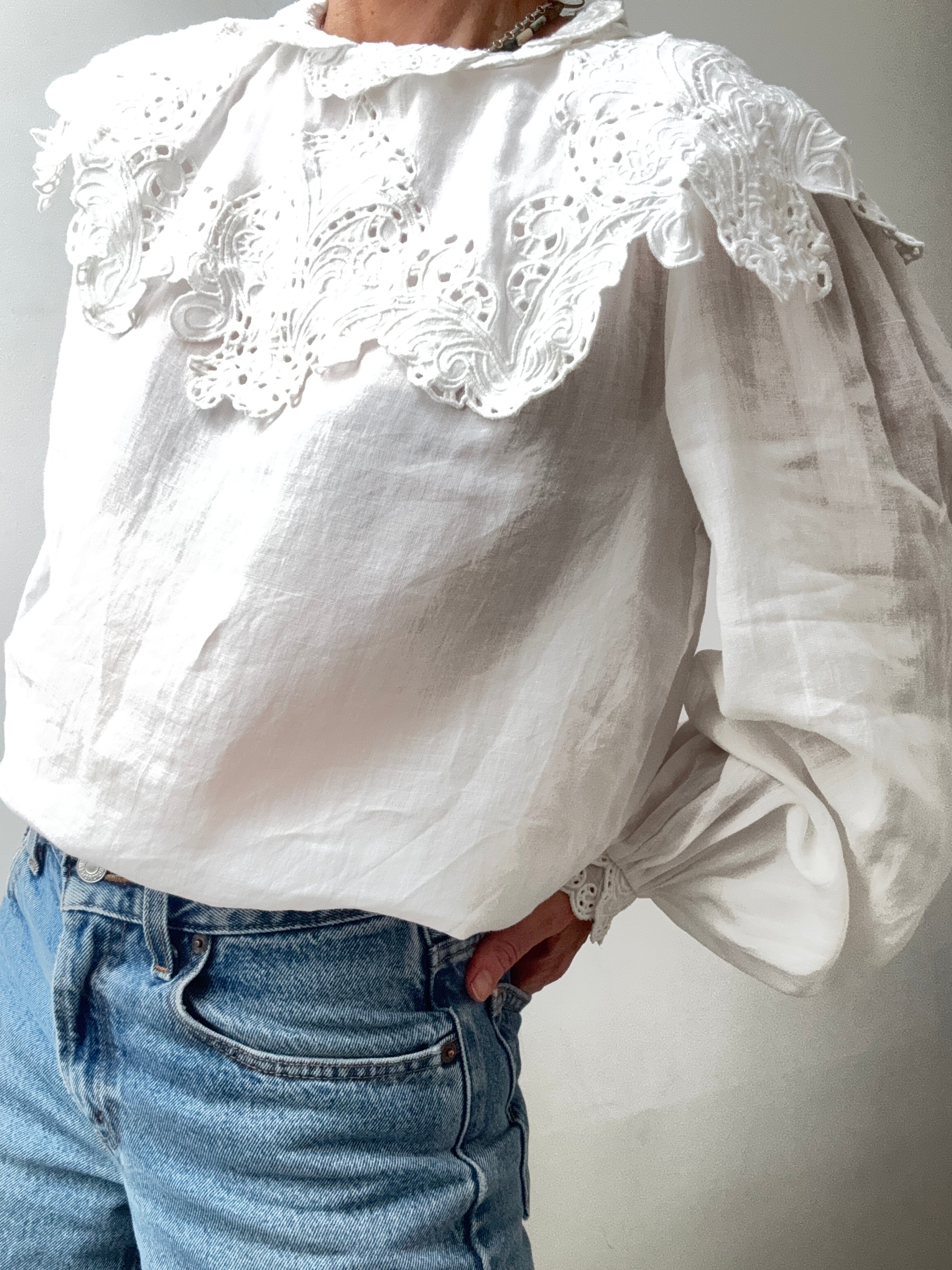 Rohe Blouses EU 40 / UK 12 Embroidered Bib Blouse