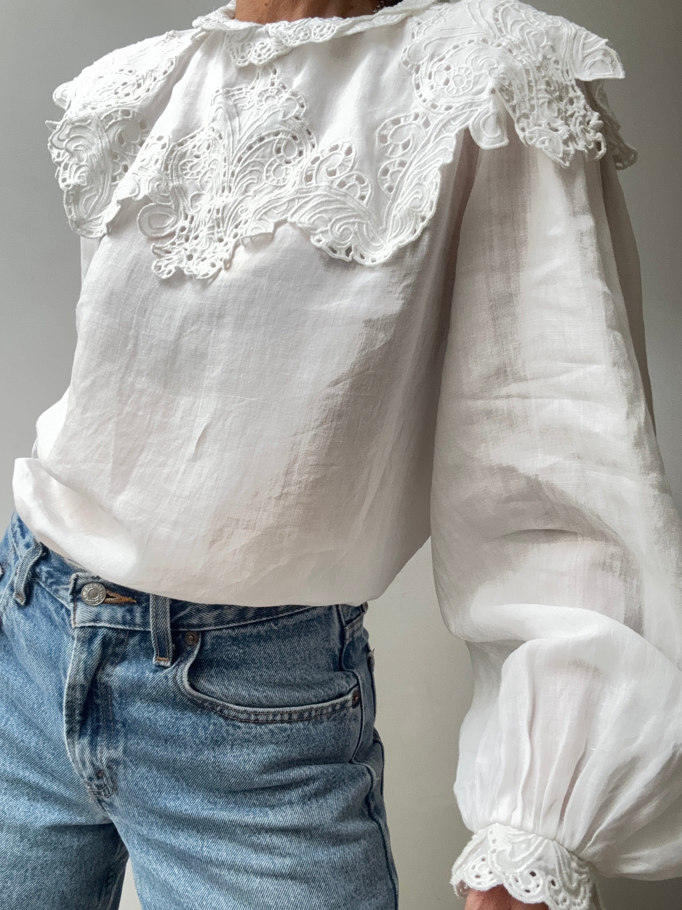 Rohe Blouses EU 40 / UK 12 Embroidered Bib Blouse