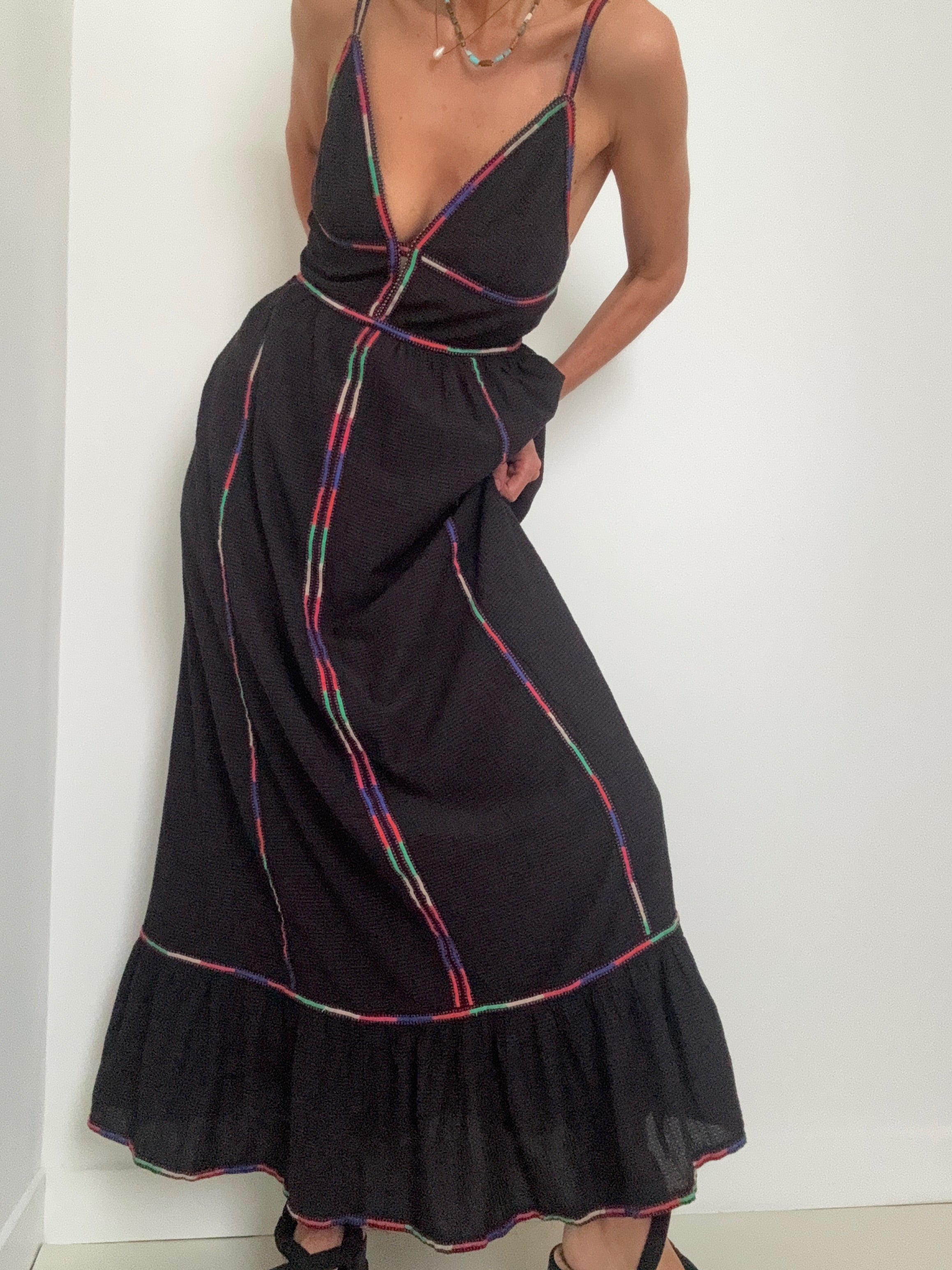 Scotch and Soda Dresses Rainbow Embroidery Maxi Dress
