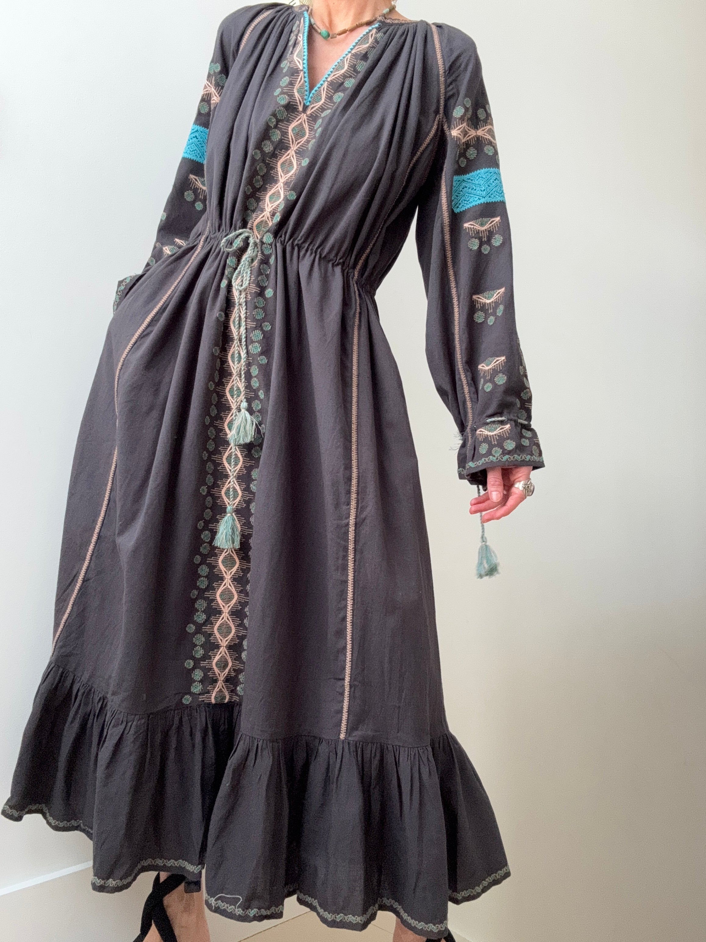 Scotch and Soda Dresses Scotch & Soda Folklore Dress Charcoal