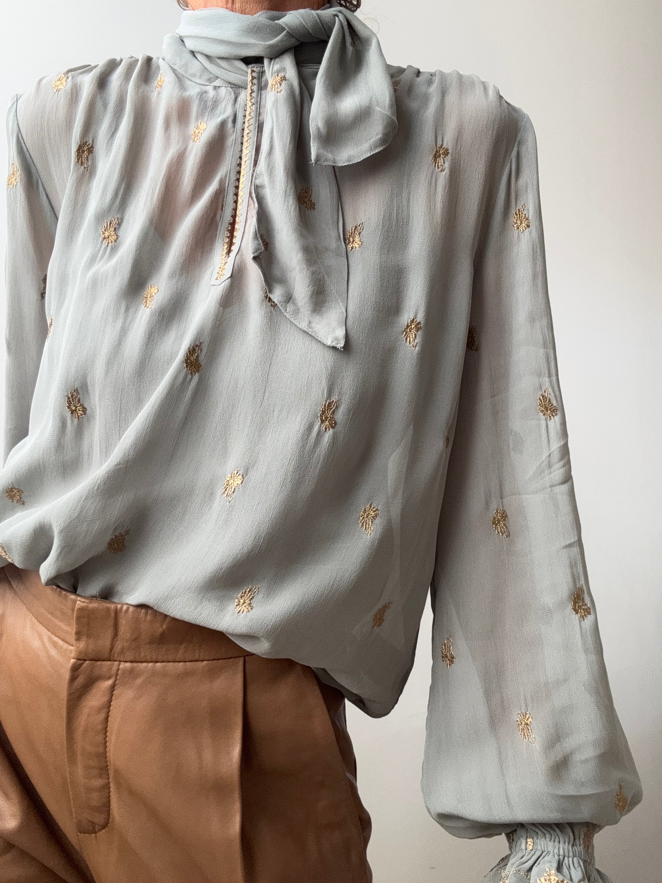 Scotch and Soda Tops Scotch & Soda Sage Jacquard Blouse