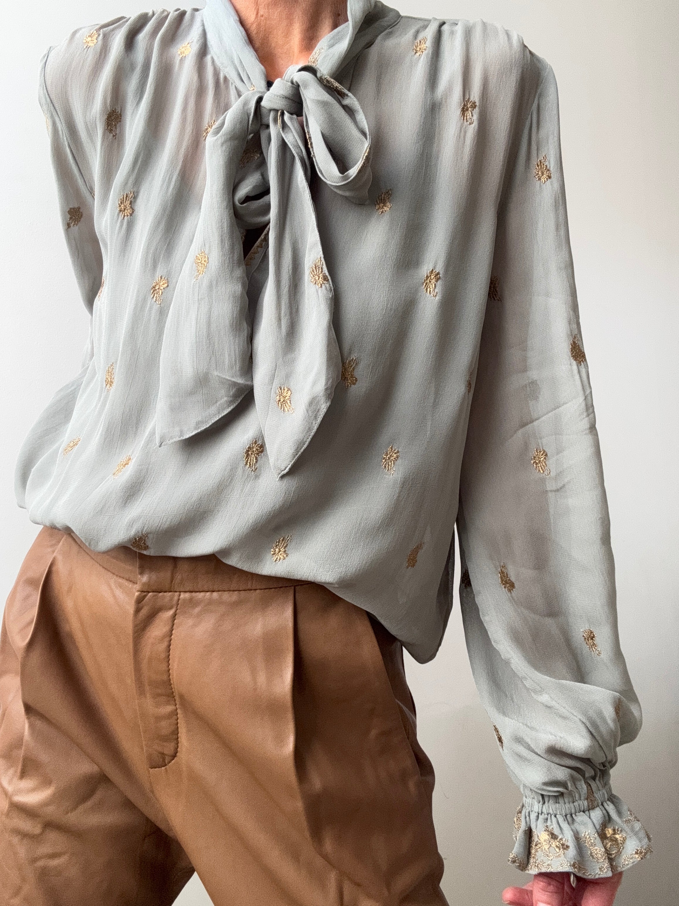 Scotch and Soda Tops Scotch & Soda Sage Jacquard Blouse