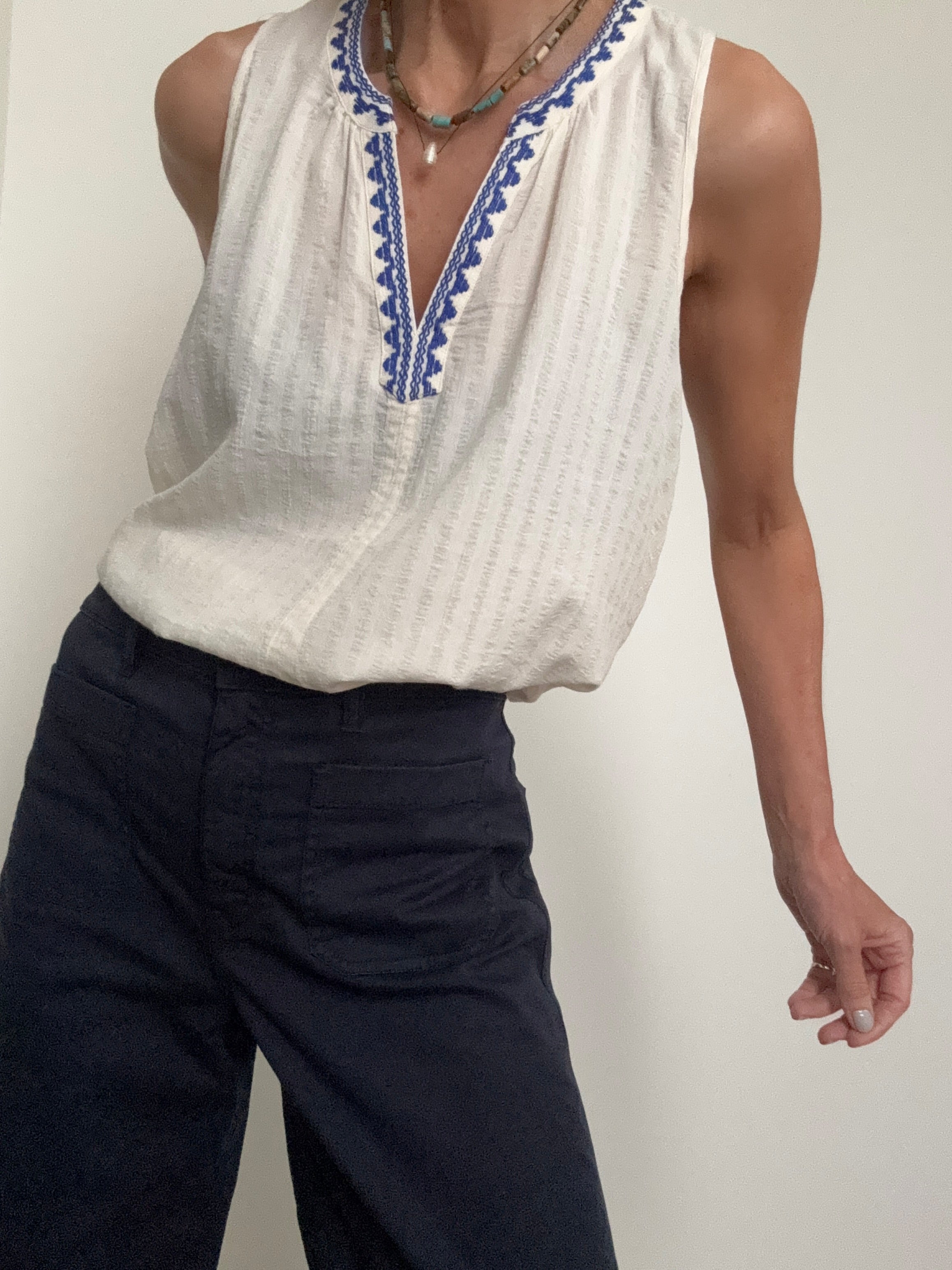 Scotch and Soda Tops Tape Detail Tank Top