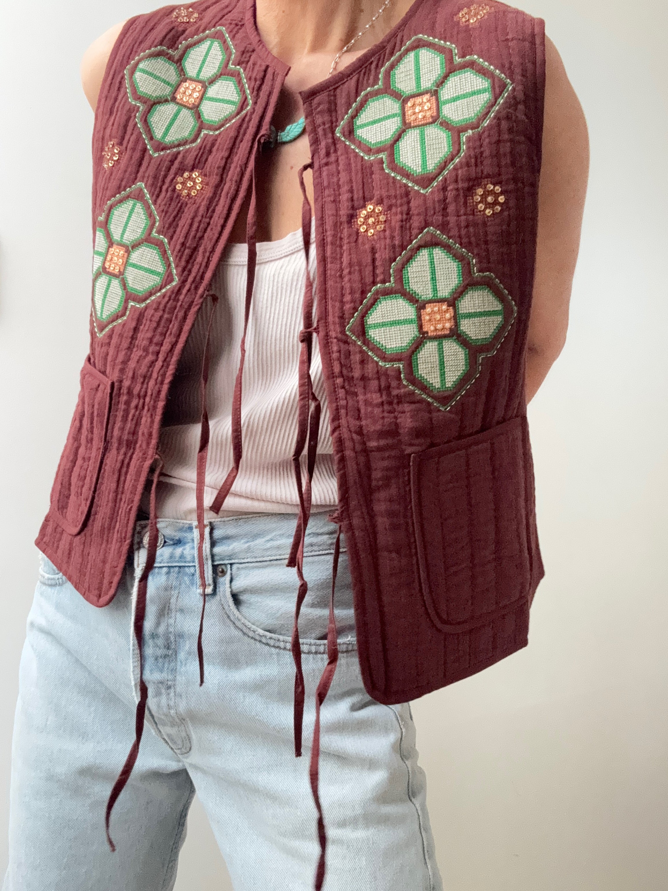 Gilet with Embroidery | Vests