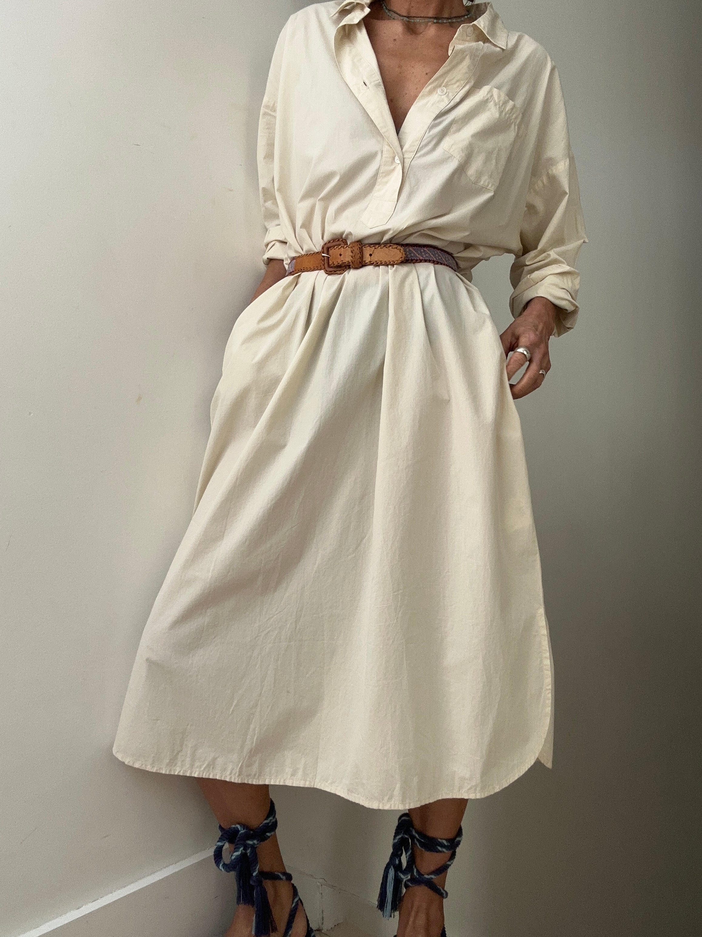 Skall Studio Dresses Skall Studio Edgar Shirtdress Bone