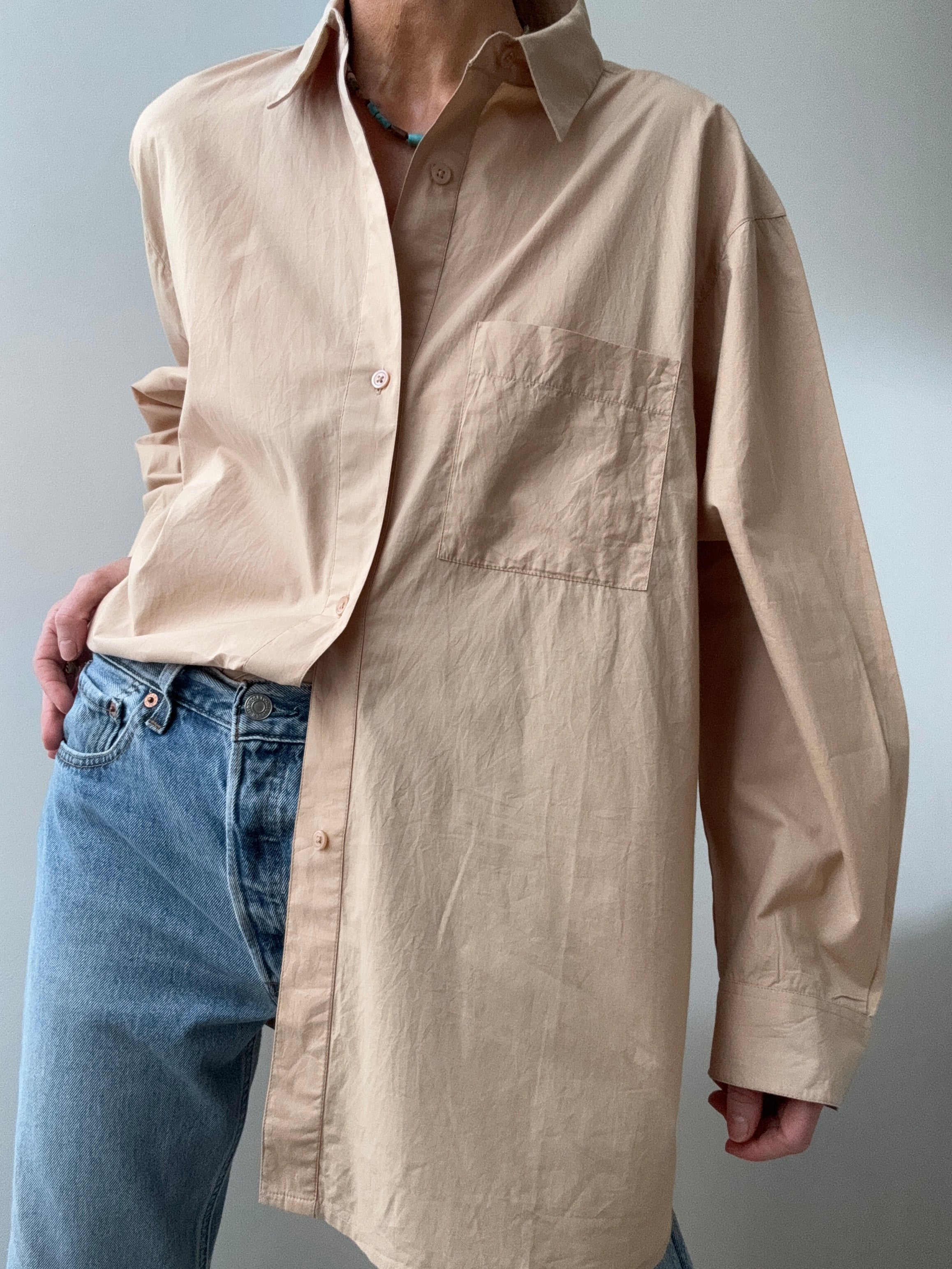 Organic Cotton Edgar Shirt  Dark Sand | Shirts