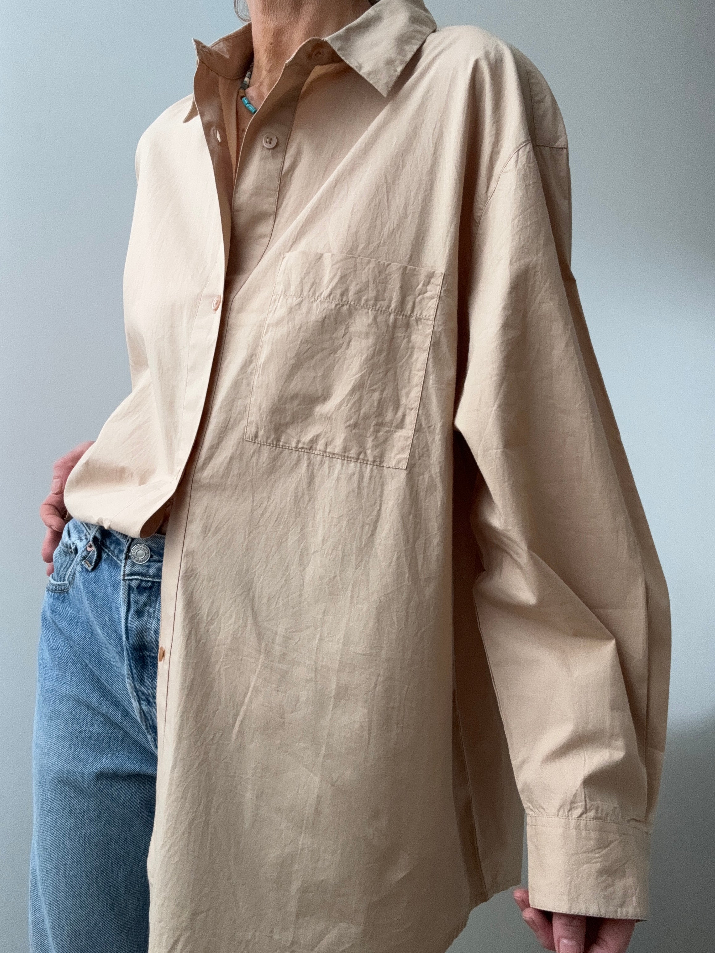 Organic Cotton Edgar Shirt  Dark Sand | Shirts