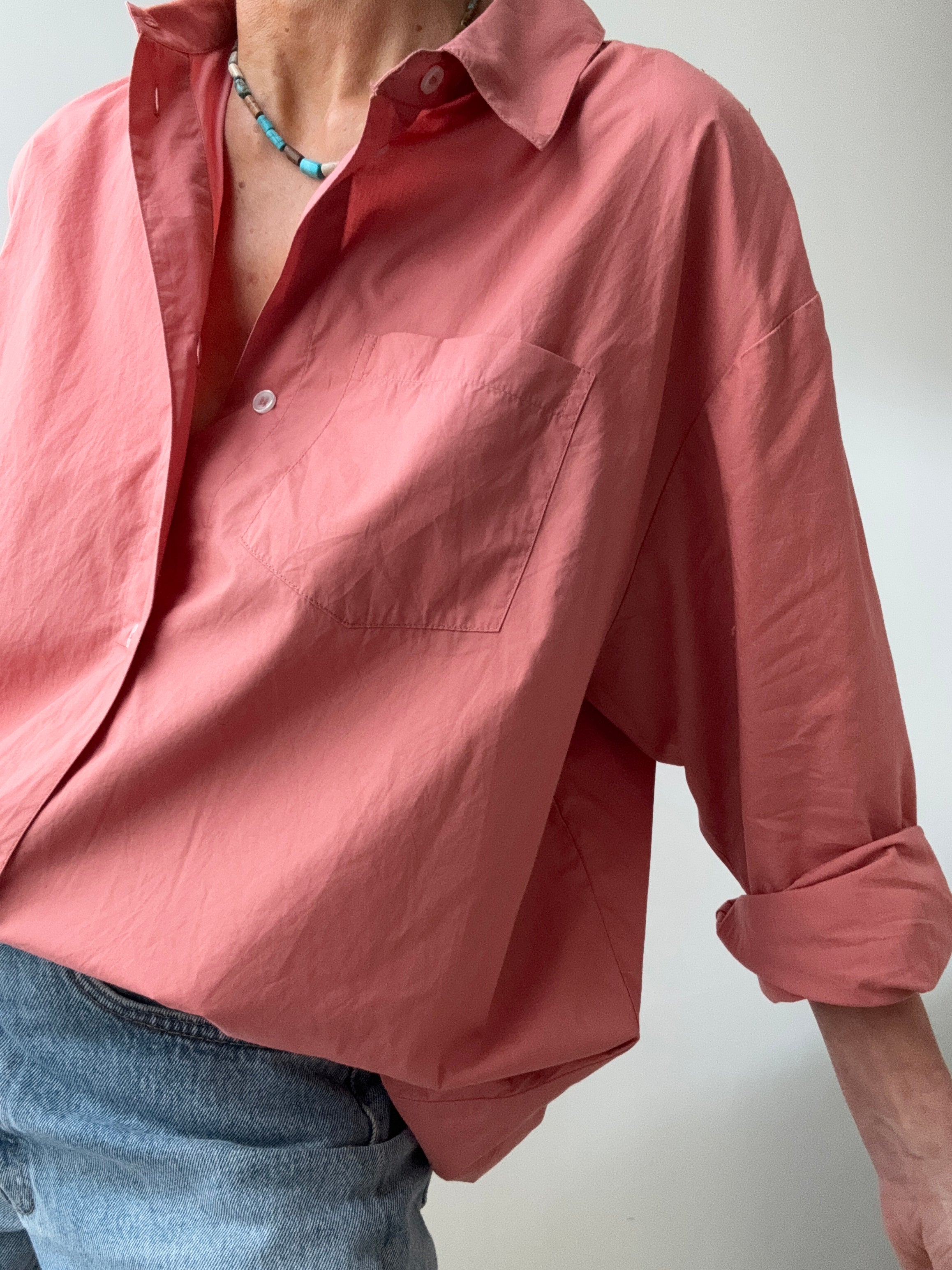 Skall Studio Shirts Organic Cotton Edgar Shirt Dusty Rose