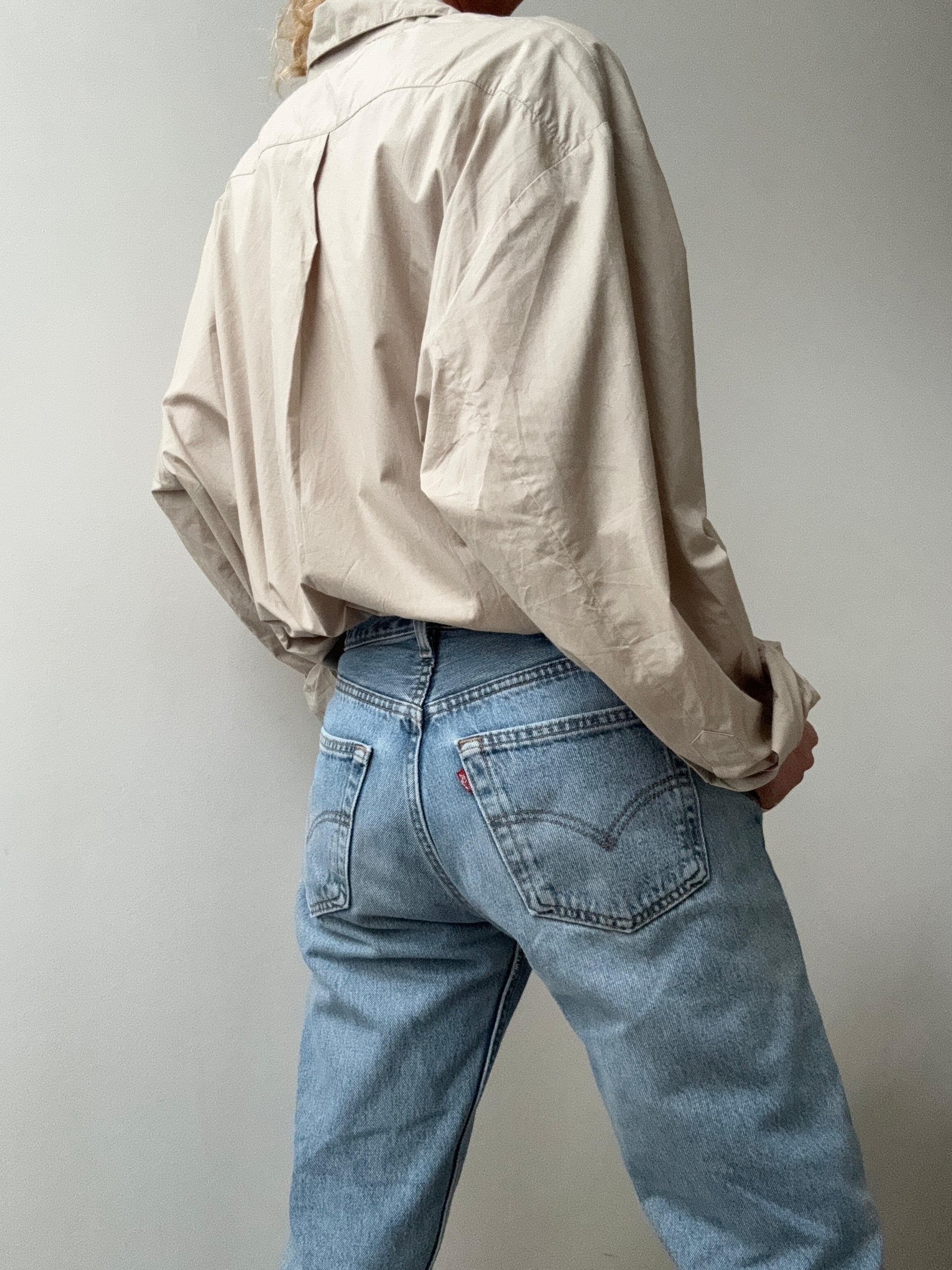 Skall Studio Shirts Organic Cotton Edgar Shirt Light Grey