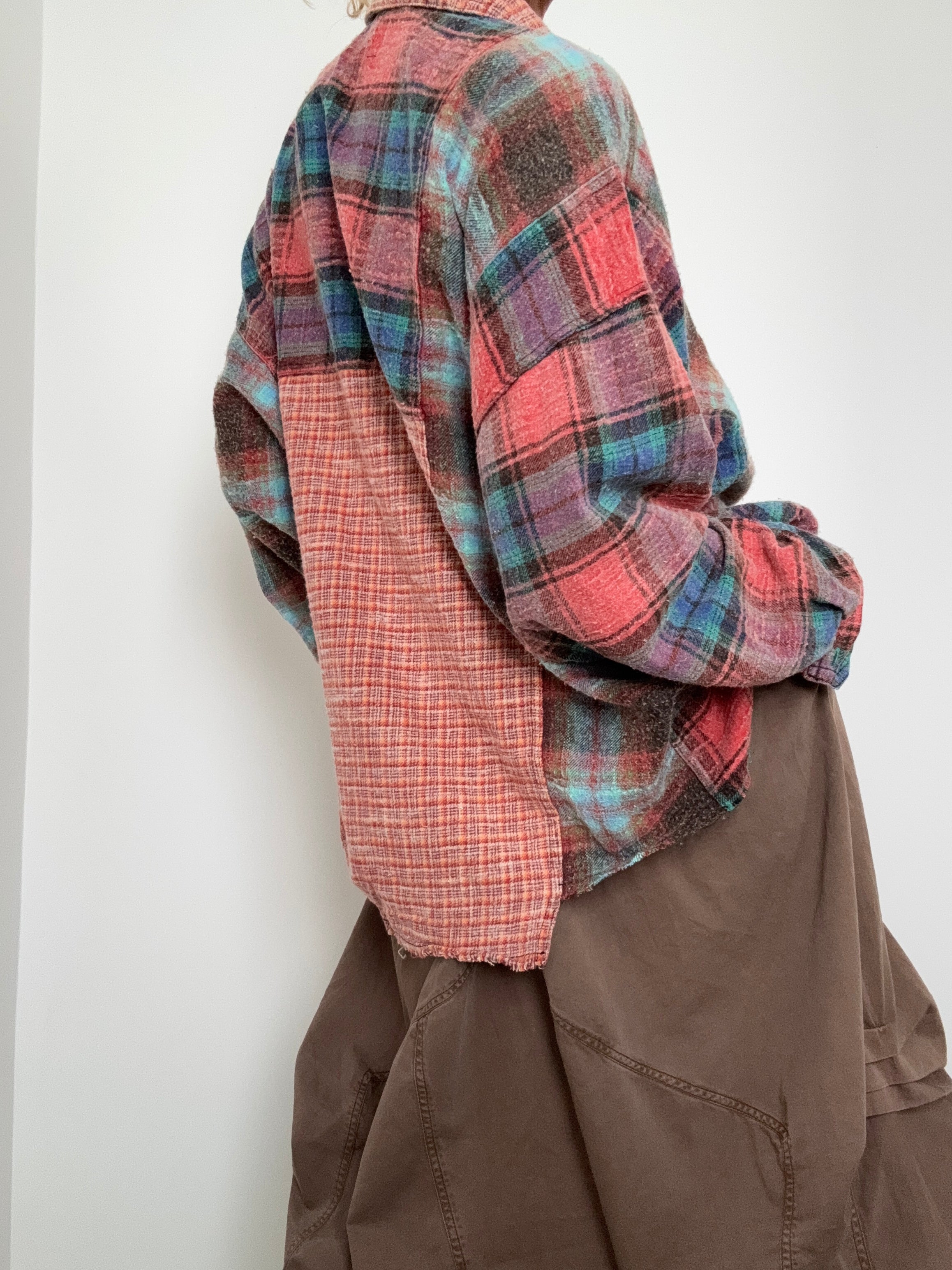 urban outfitters Shirts Autumn Patchwork Flannel Shirt