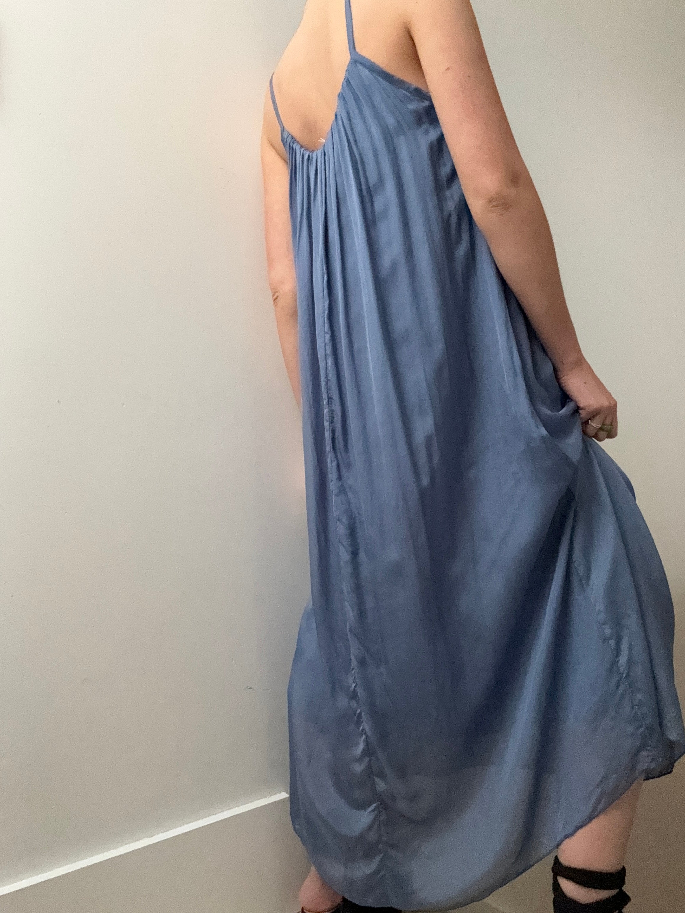 Verdissima Dresses Verdissima Abito Lungo Maxi Dress Blue