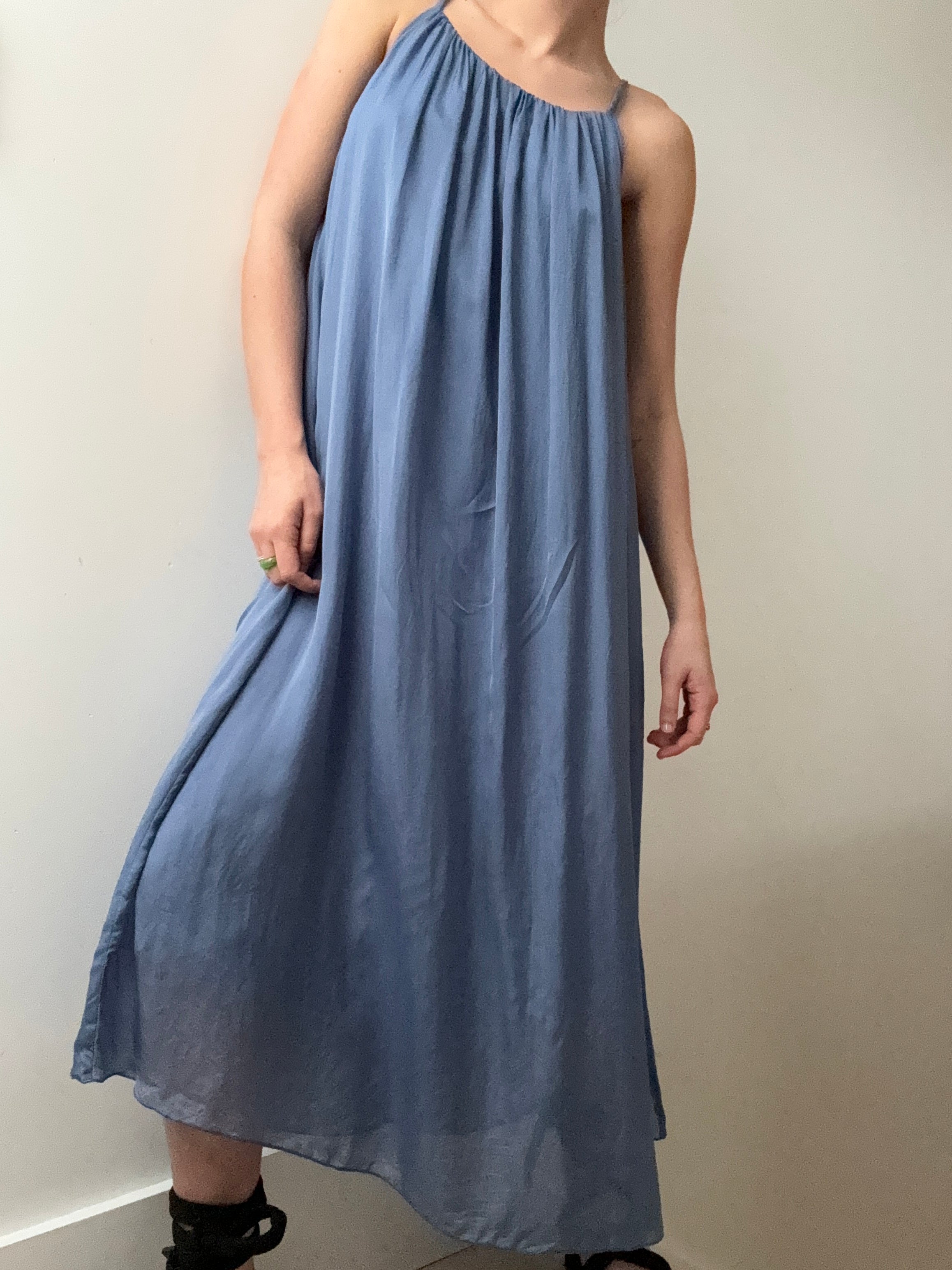 Verdissima Dresses Verdissima Abito Lungo Maxi Dress Blue