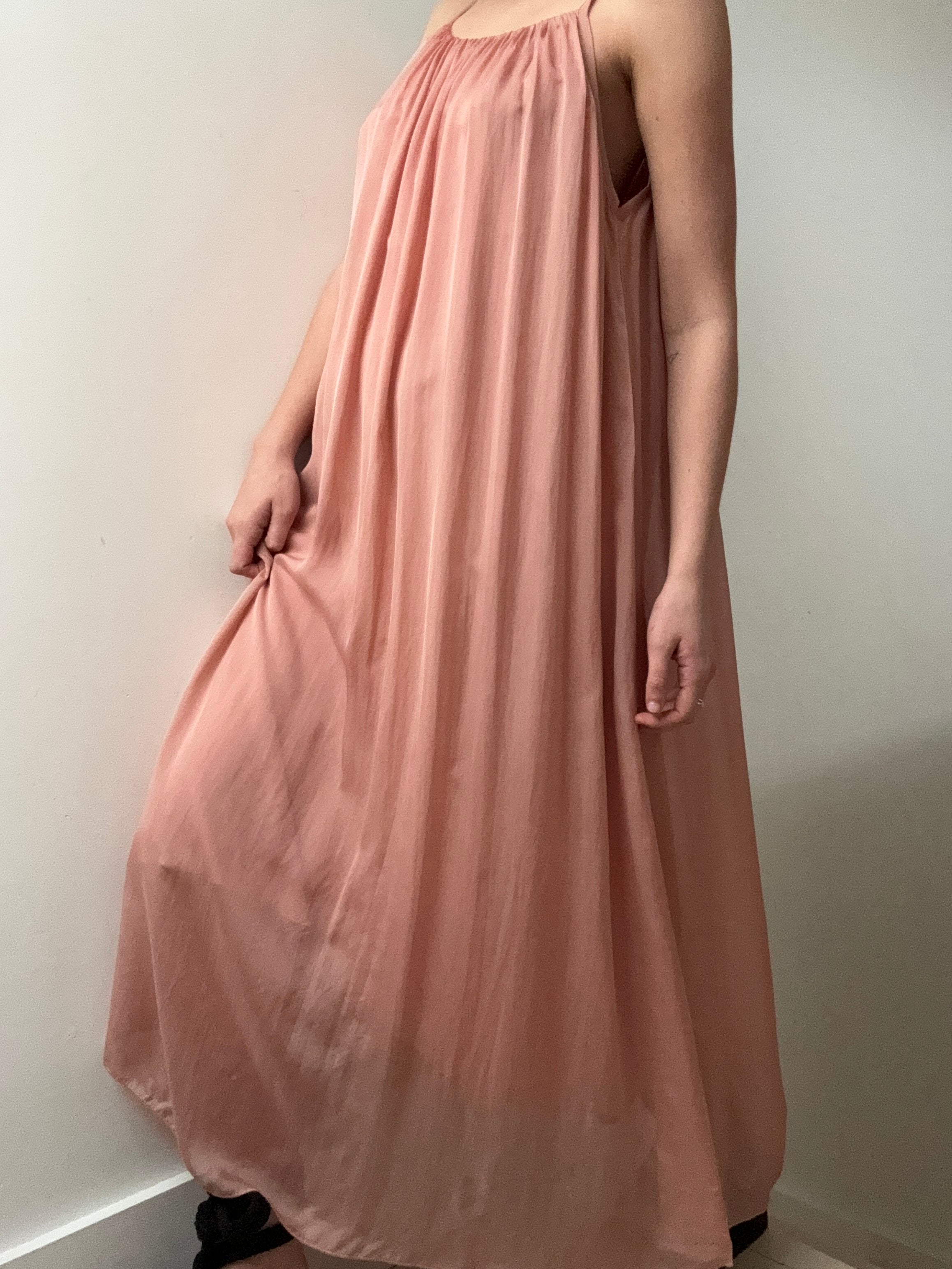 Verdissima Dresses Verdissima Abito Lungo Maxi Dress Peach