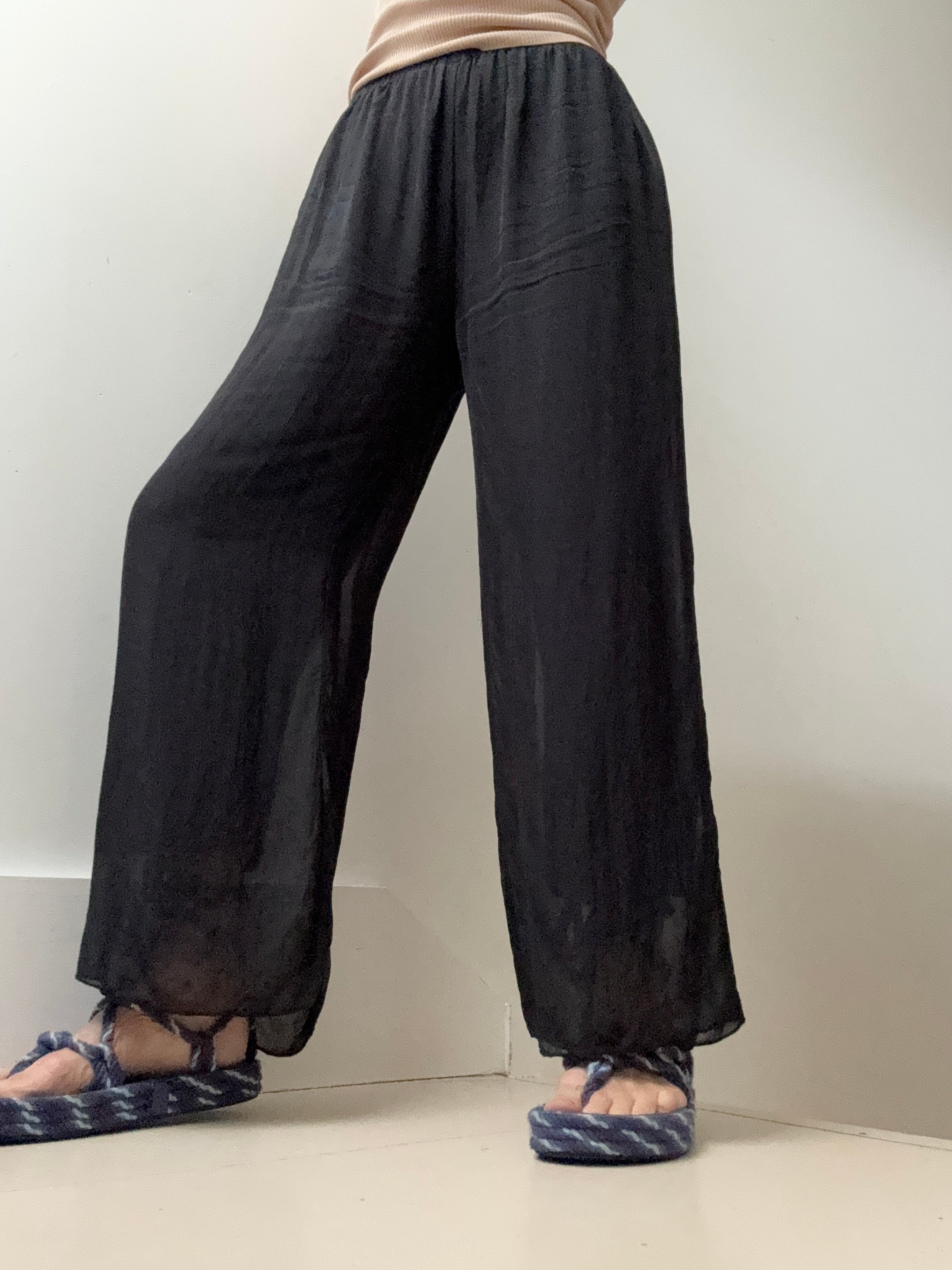 Verdissima Pants Verdissima Palazzo Pant Nero