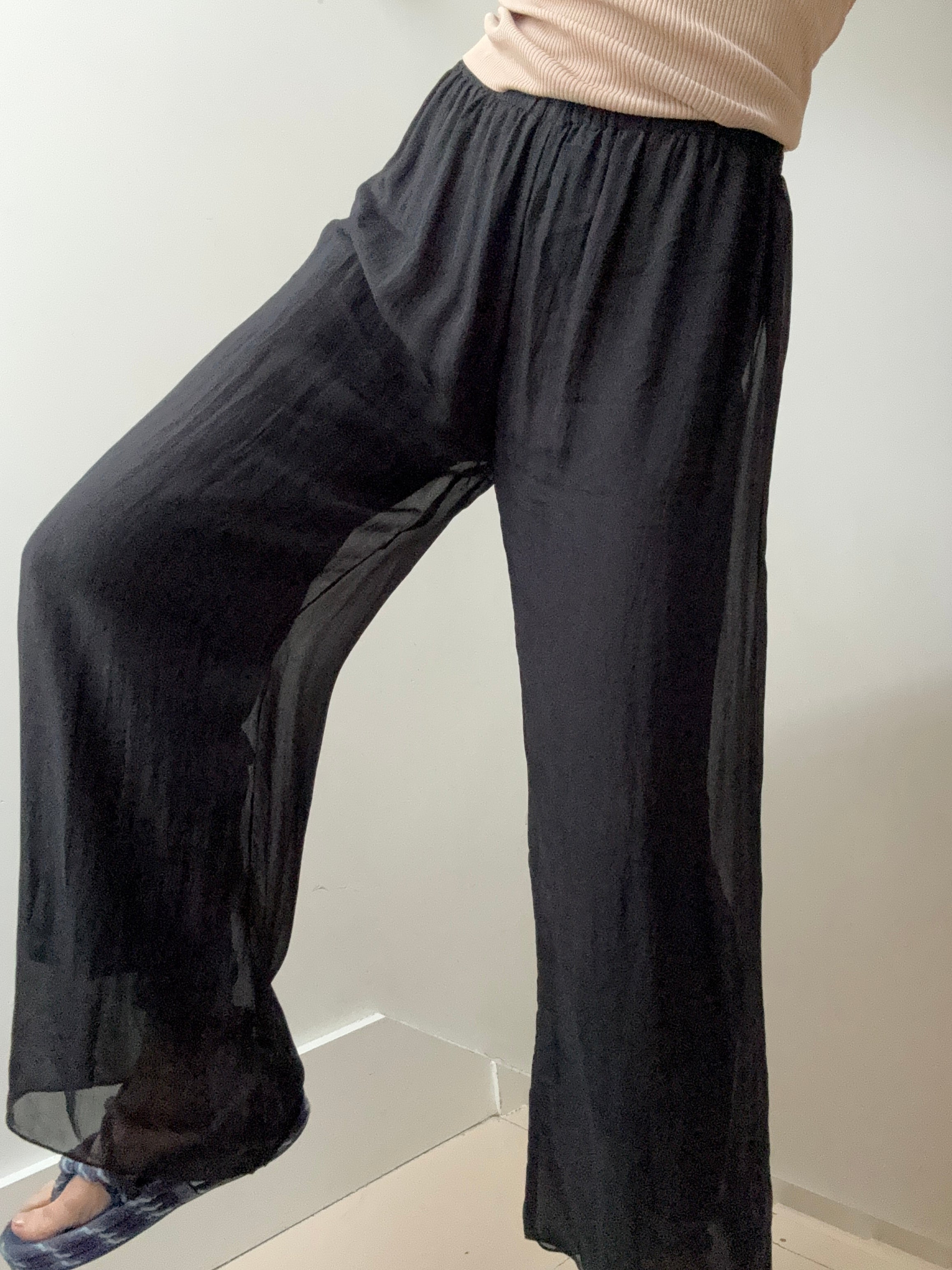 Verdissima Pants Verdissima Palazzo Pant Nero