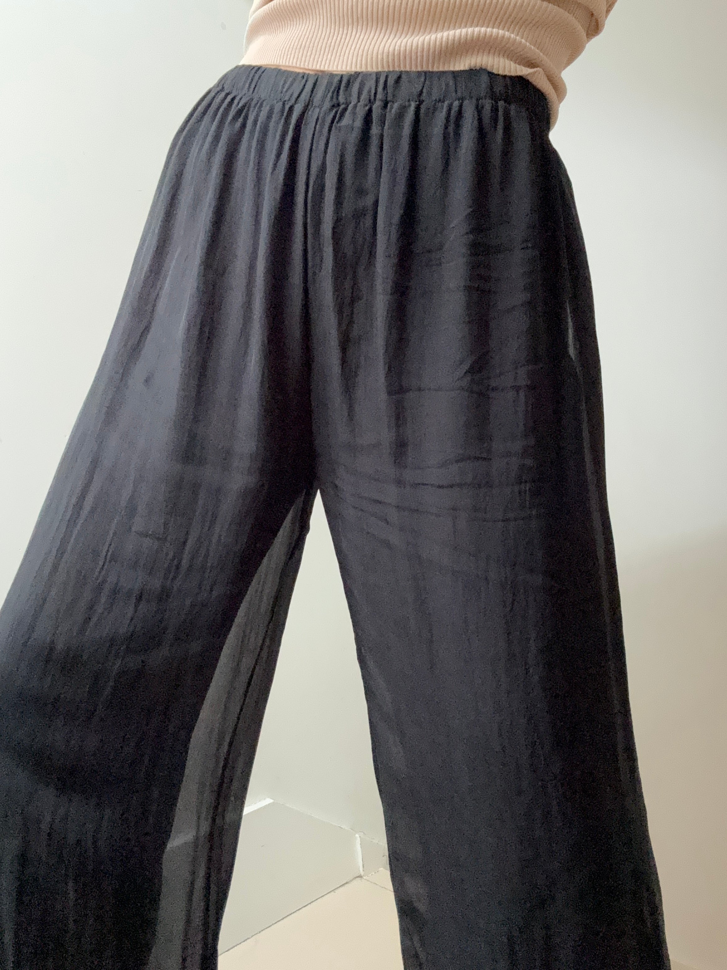 Verdissima Pants Verdissima Palazzo Pant Nero