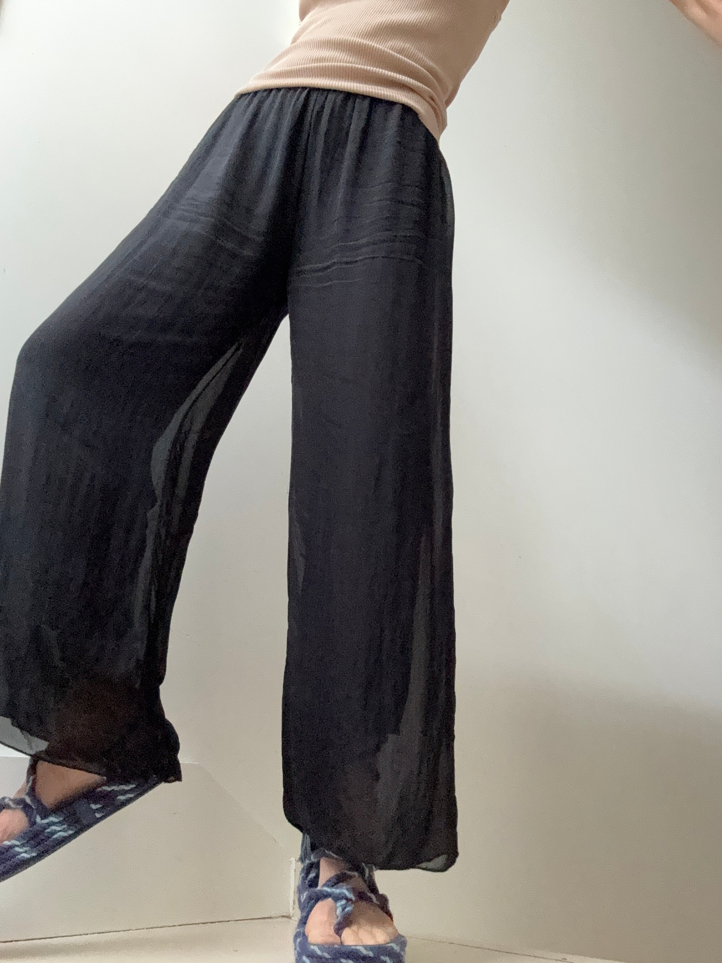 Verdissima Pants Verdissima Palazzo Pant Nero