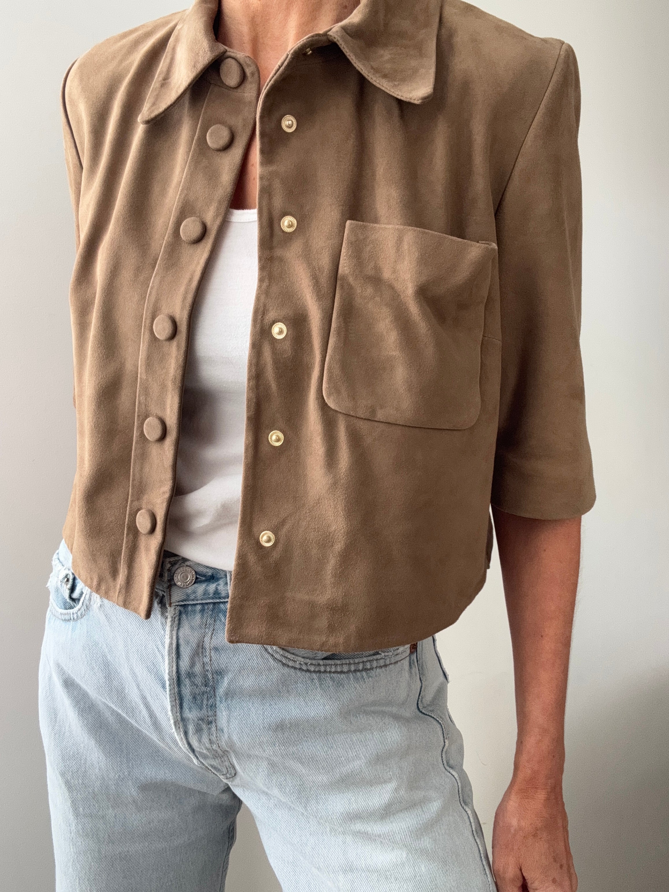 Zapa Paris Shirts Cropped Suede Celina Shirt