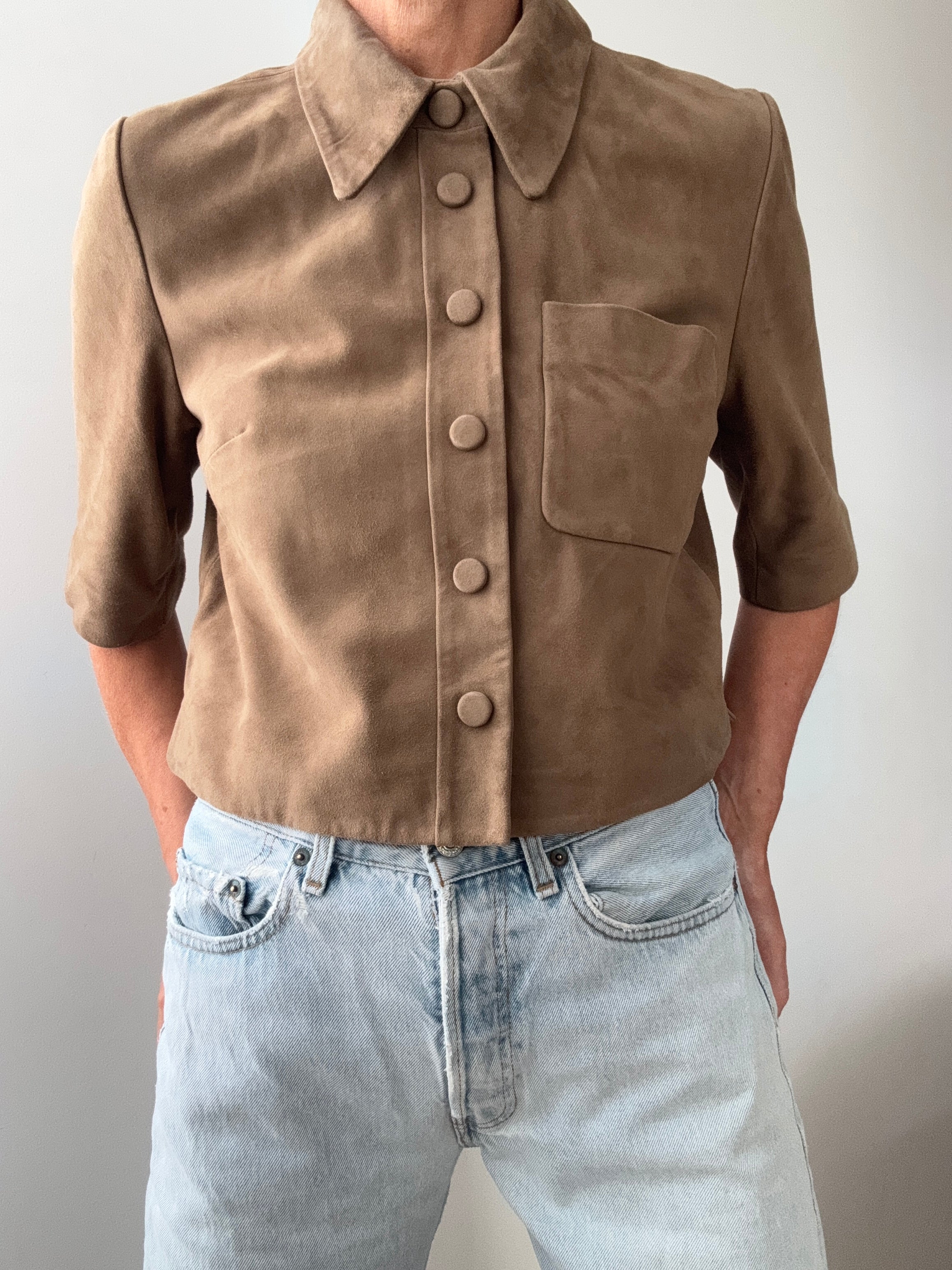 Zapa Paris Shirts Cropped Suede Celina Shirt