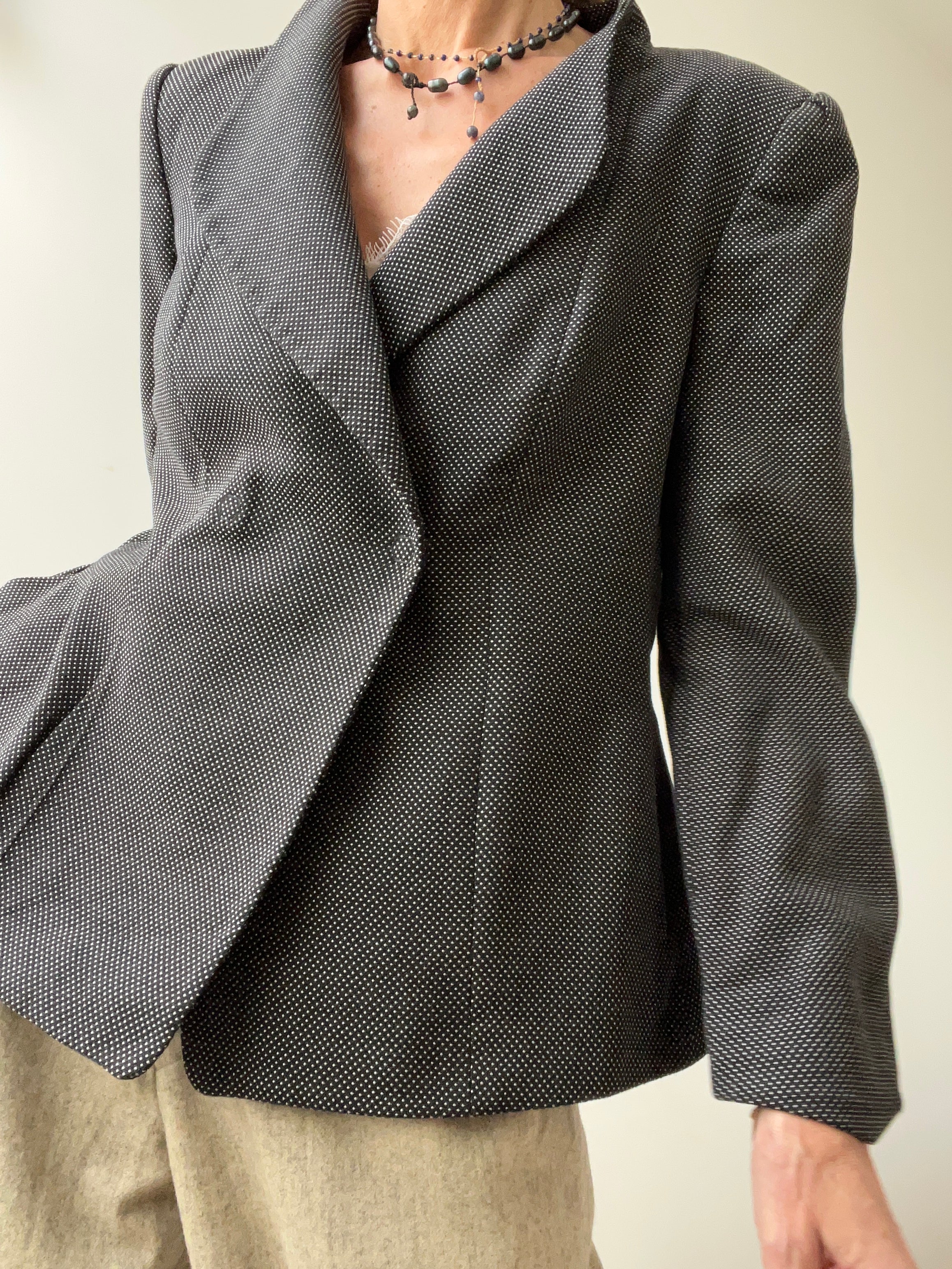 Armani Jackets Small-Medium Vintage Dots Double Breasted Blazer
