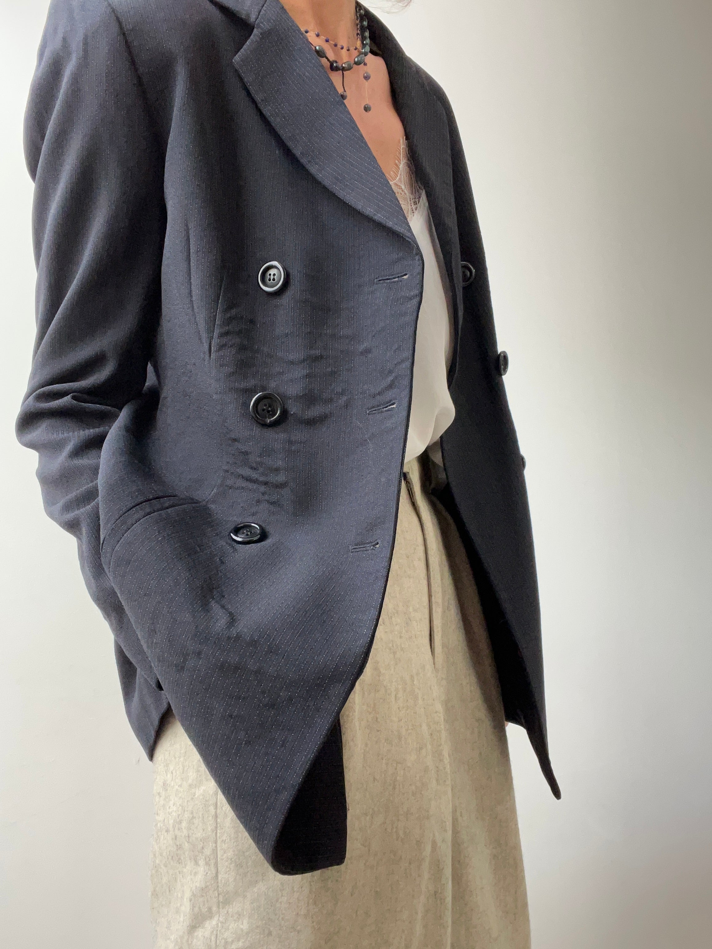 Emporio Armani Jackets Small Vintage Pinstripe Women’s Blazer