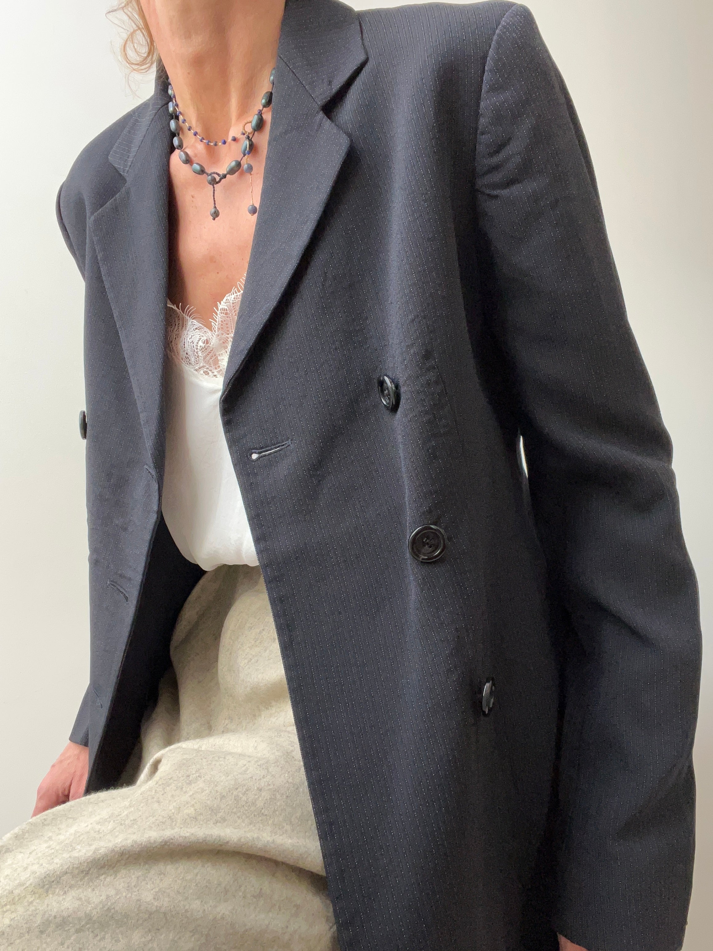 Emporio Armani Jackets Small Vintage Pinstripe Women’s Blazer