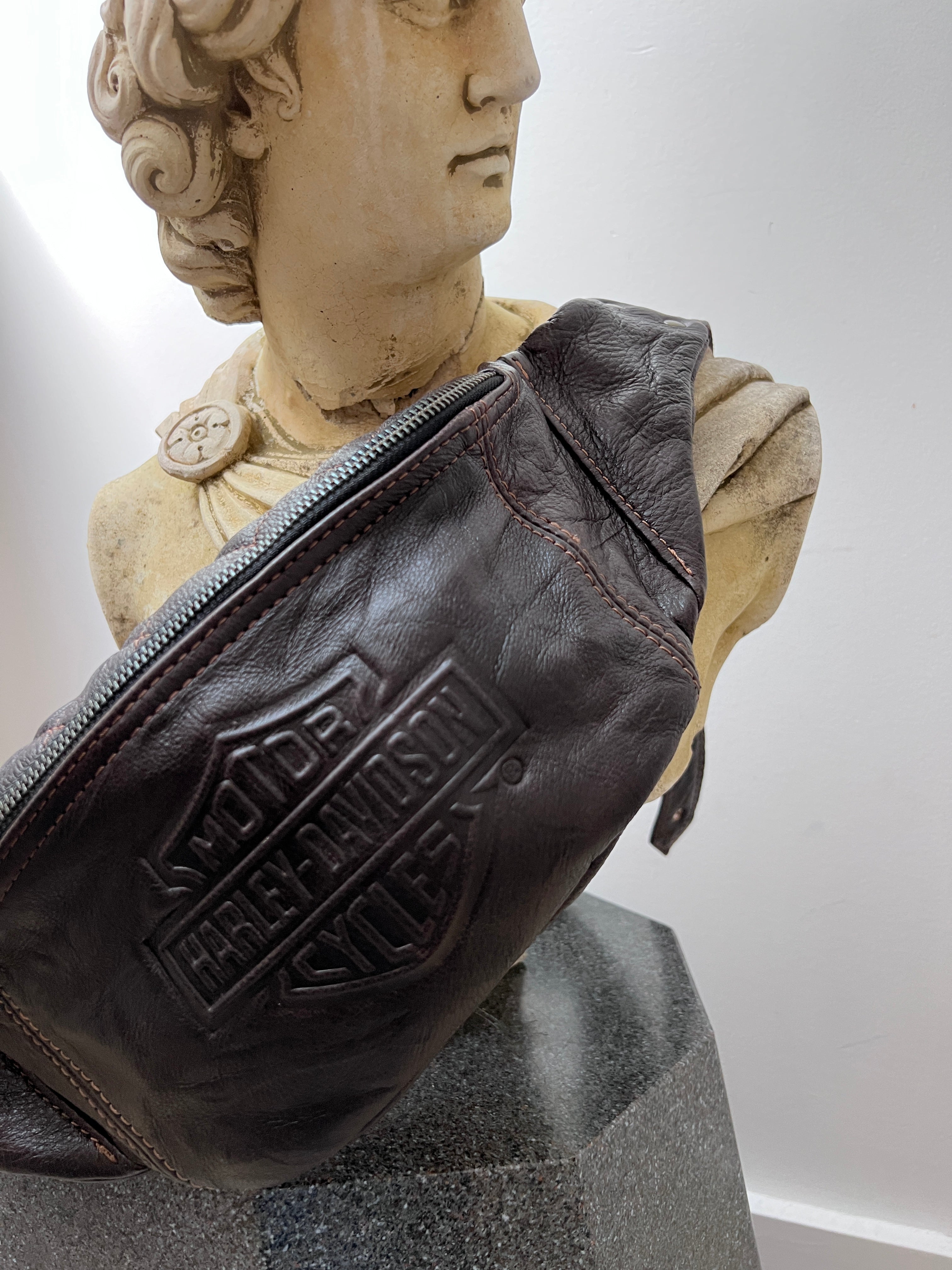 Future Nomads Bags One Size Dark Brown Leather Harley Davidson Belt Bag