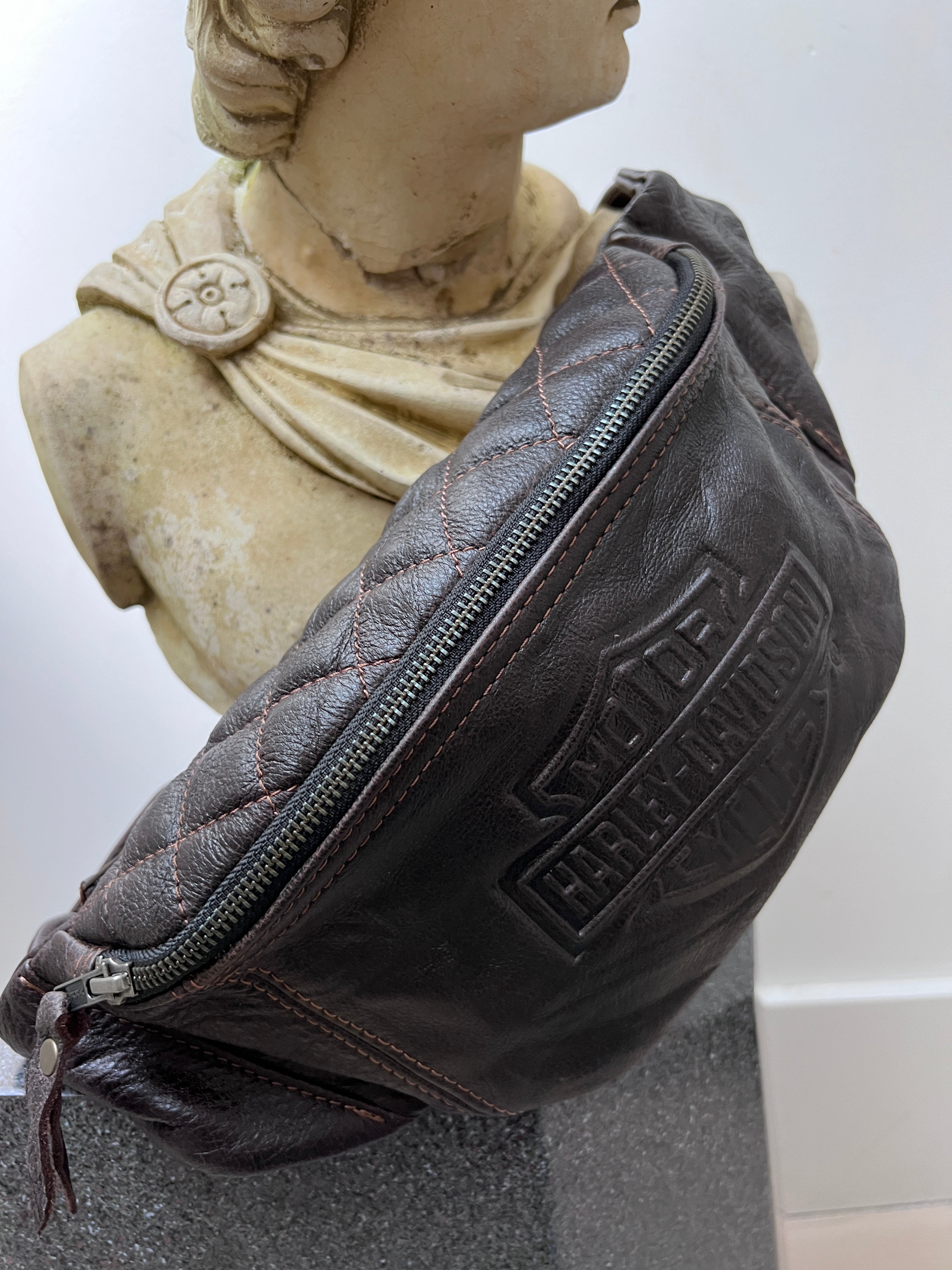 Future Nomads Bags One Size Dark Brown Leather Harley Davidson Belt Bag