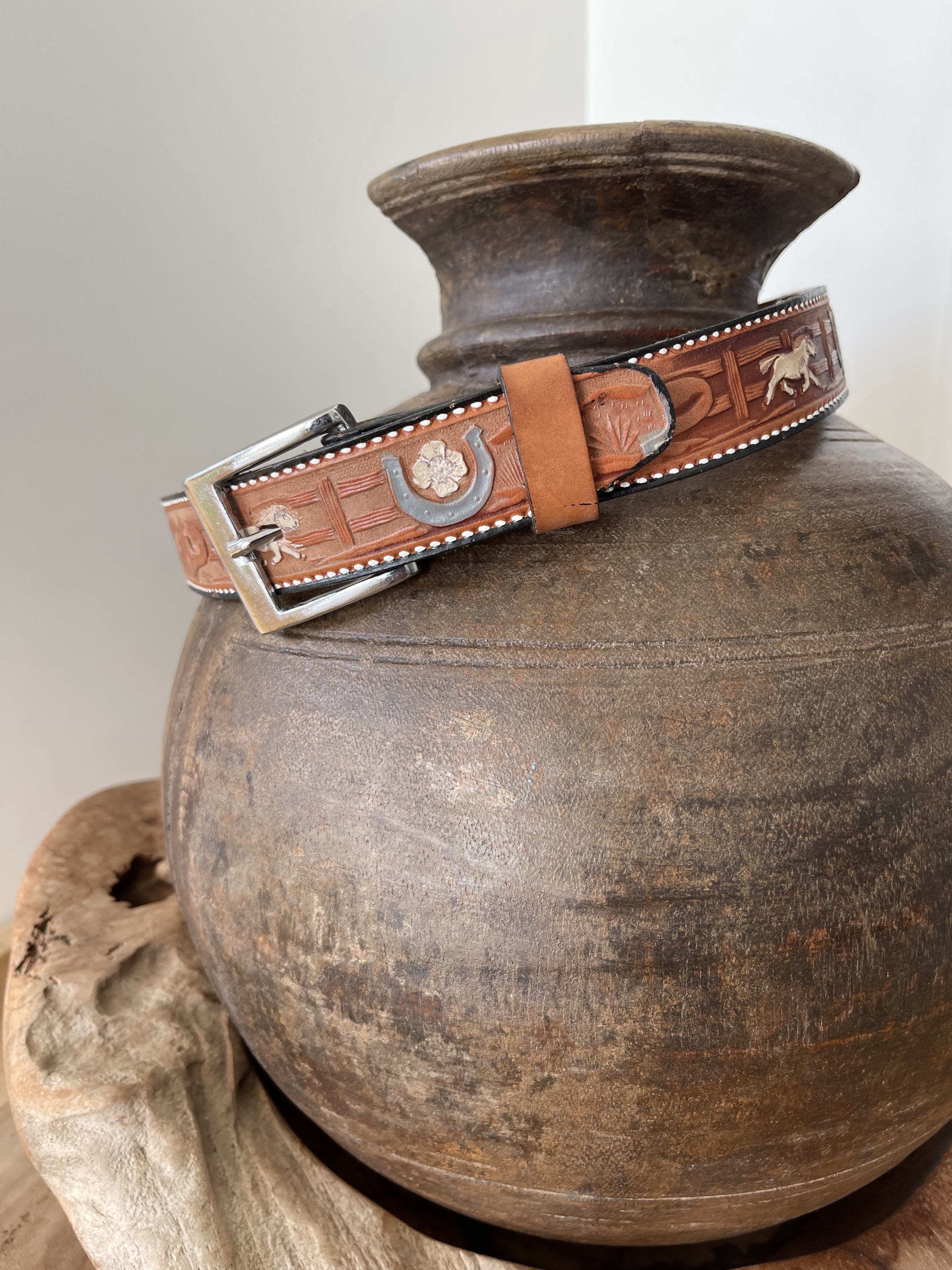 Future Nomads Belts 75cm Vintage Tan Western Belt