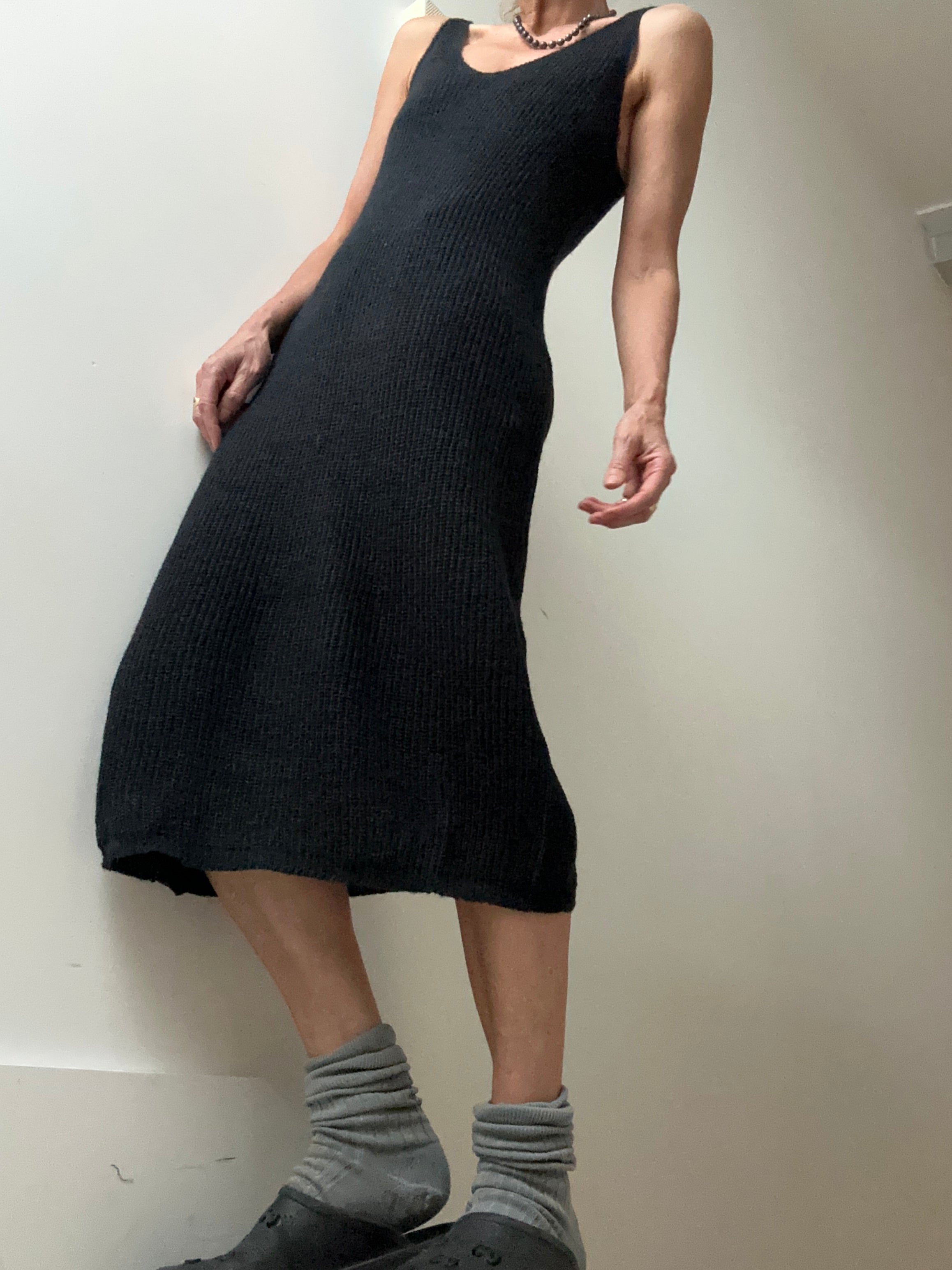 Future Nomads Dresses One Size Nineties Knitted Dress Black