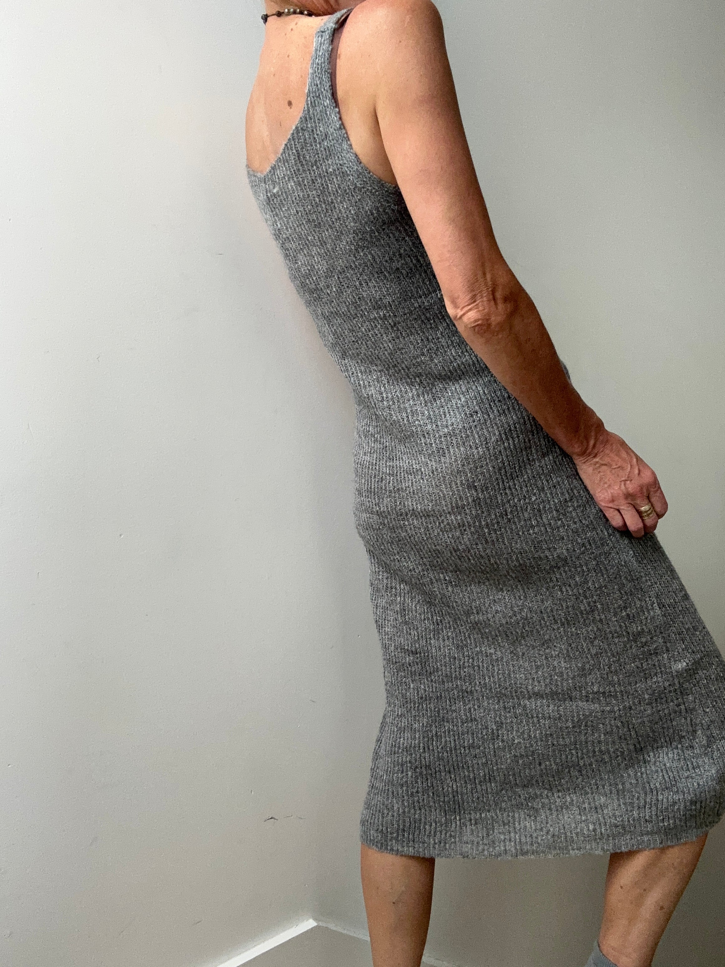 Future Nomads Dresses One Size Nineties Knitted Dress Grey