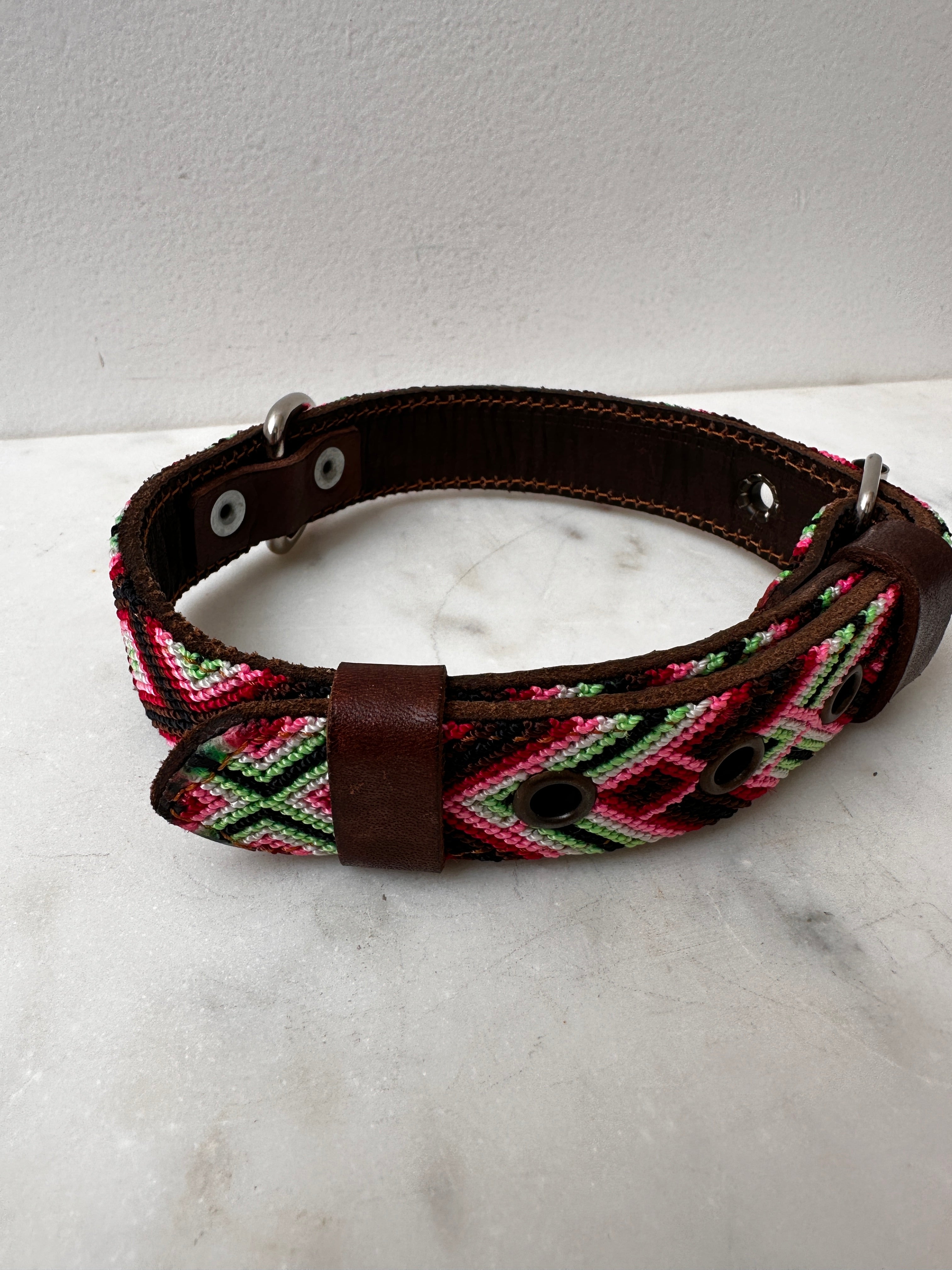 Huichol Fully Embroidered Dog Collar M3 | Homewares