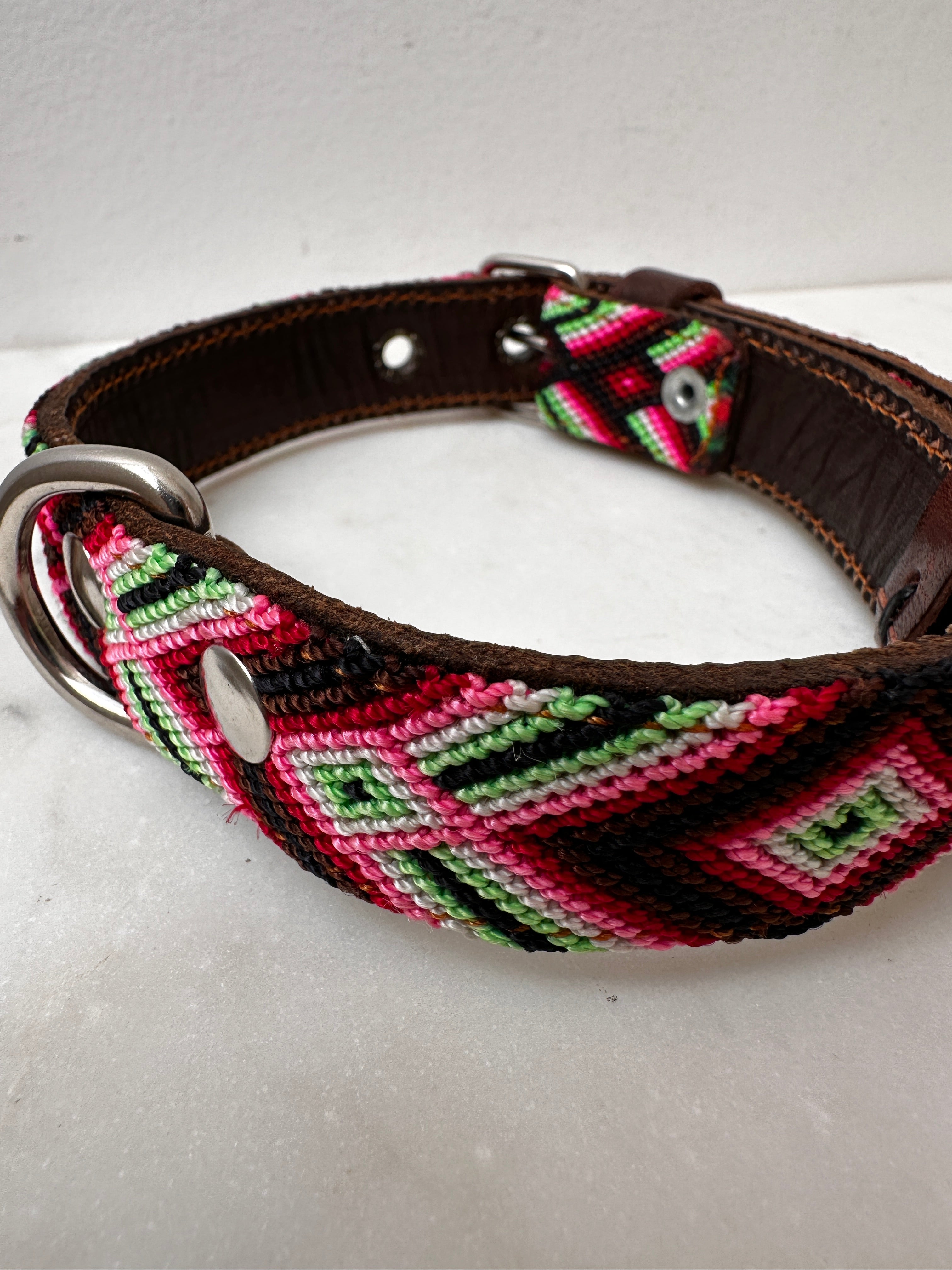 Huichol Fully Embroidered Dog Collar M3 | Homewares