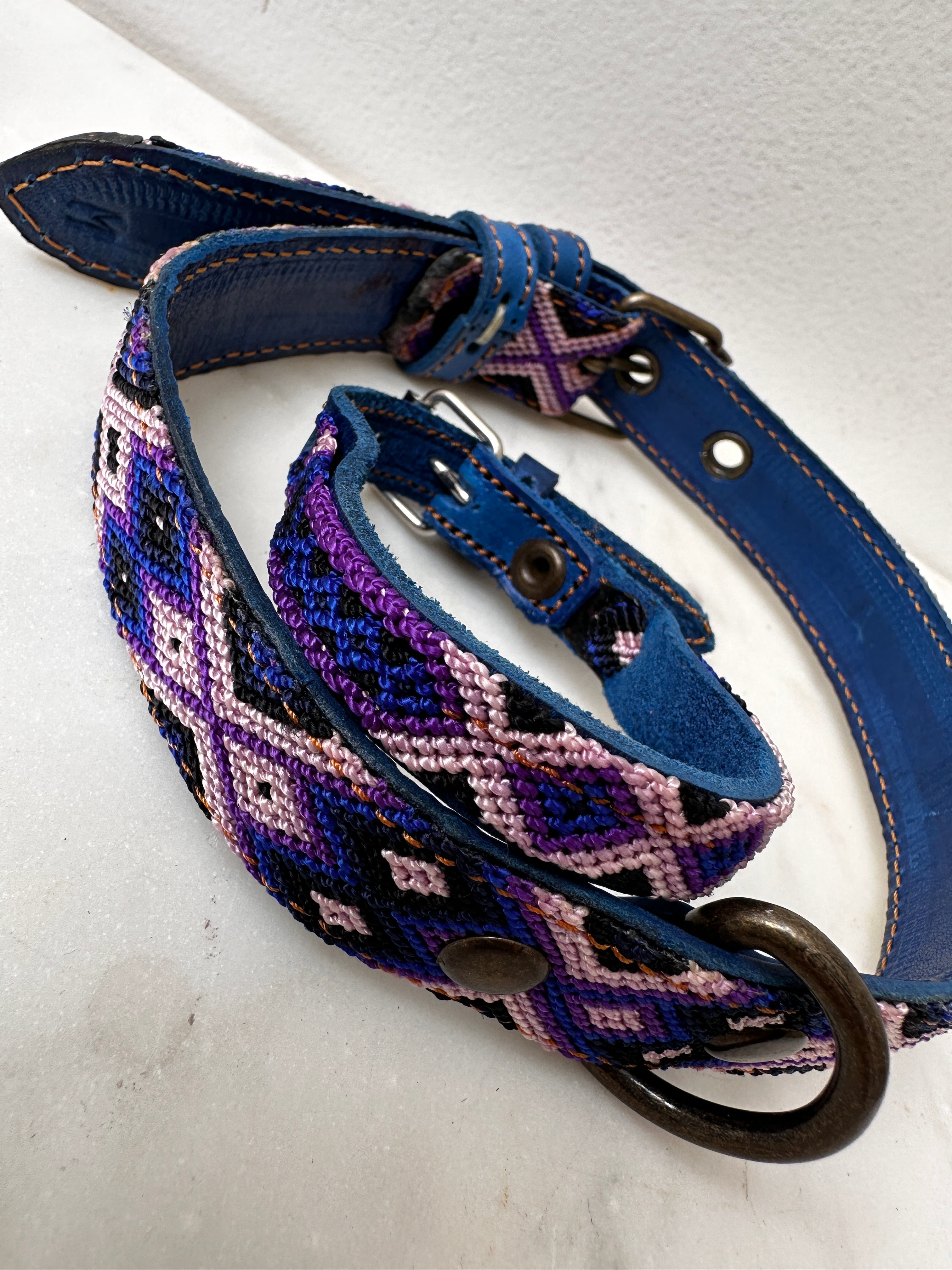 Future Nomads Homewares One Size Huichol Fully Embroidered Dog Collar M5