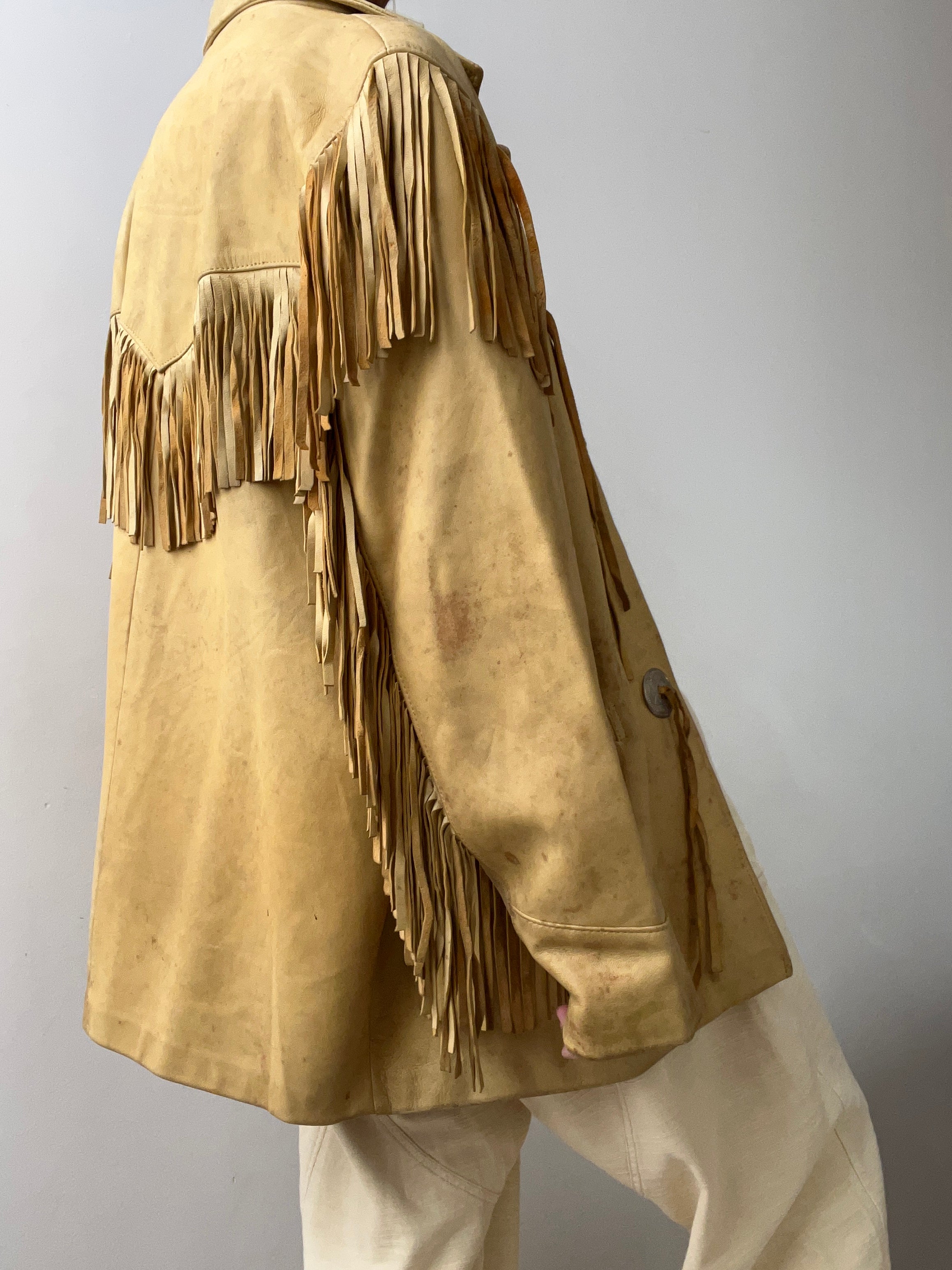 Tan outlet tassel jacket