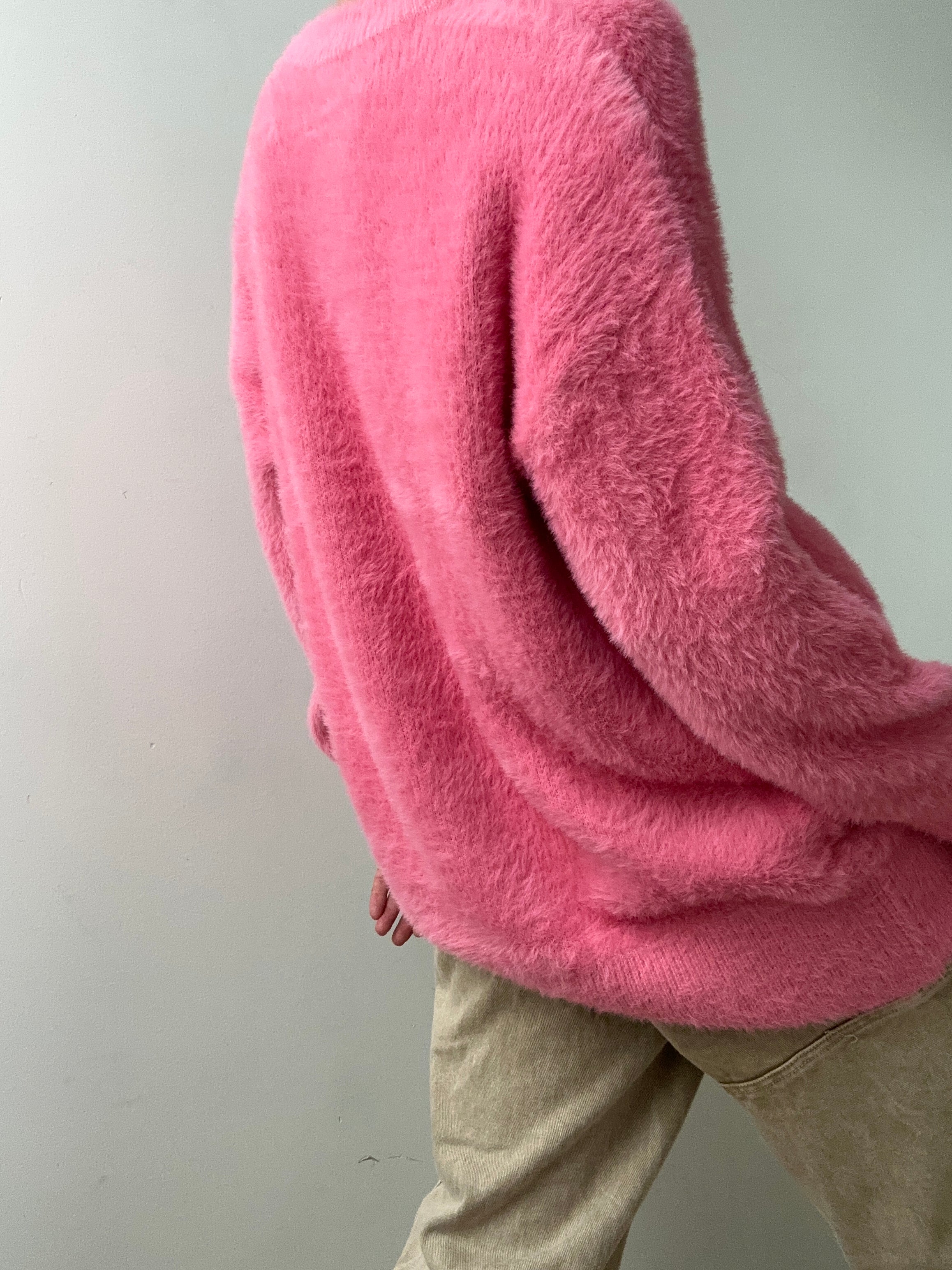 Future Nomads Jumpers Small-Medium V Neck Soft Knit Pink
