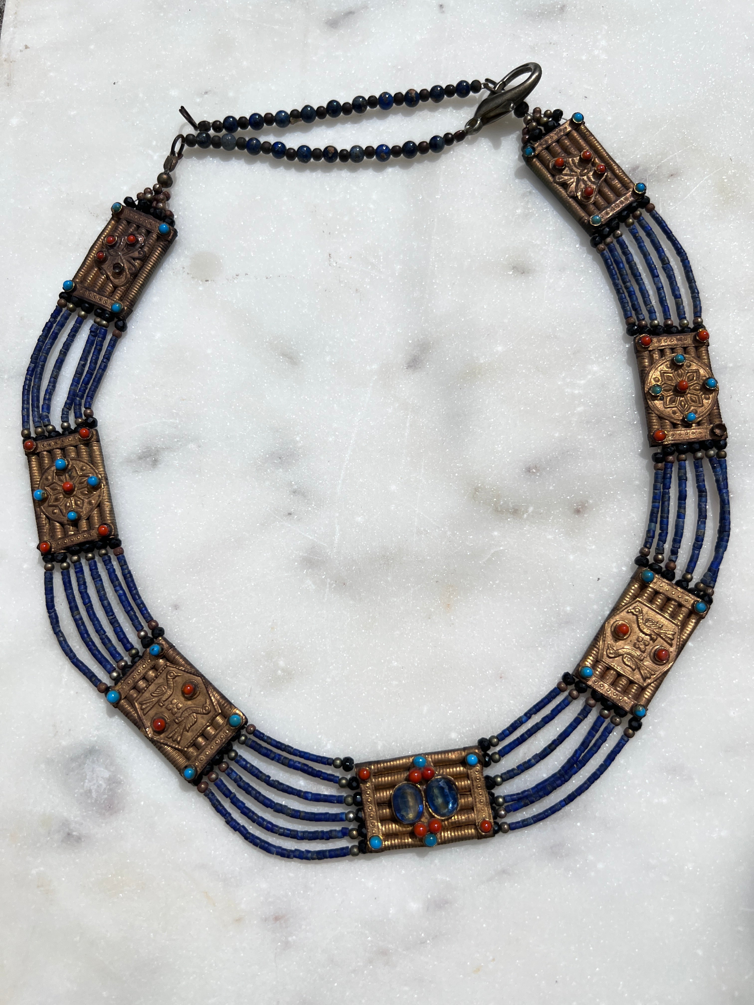 Future Nomads Necklaces One Size Afghanistan Beaded Plated Tribal Necklace