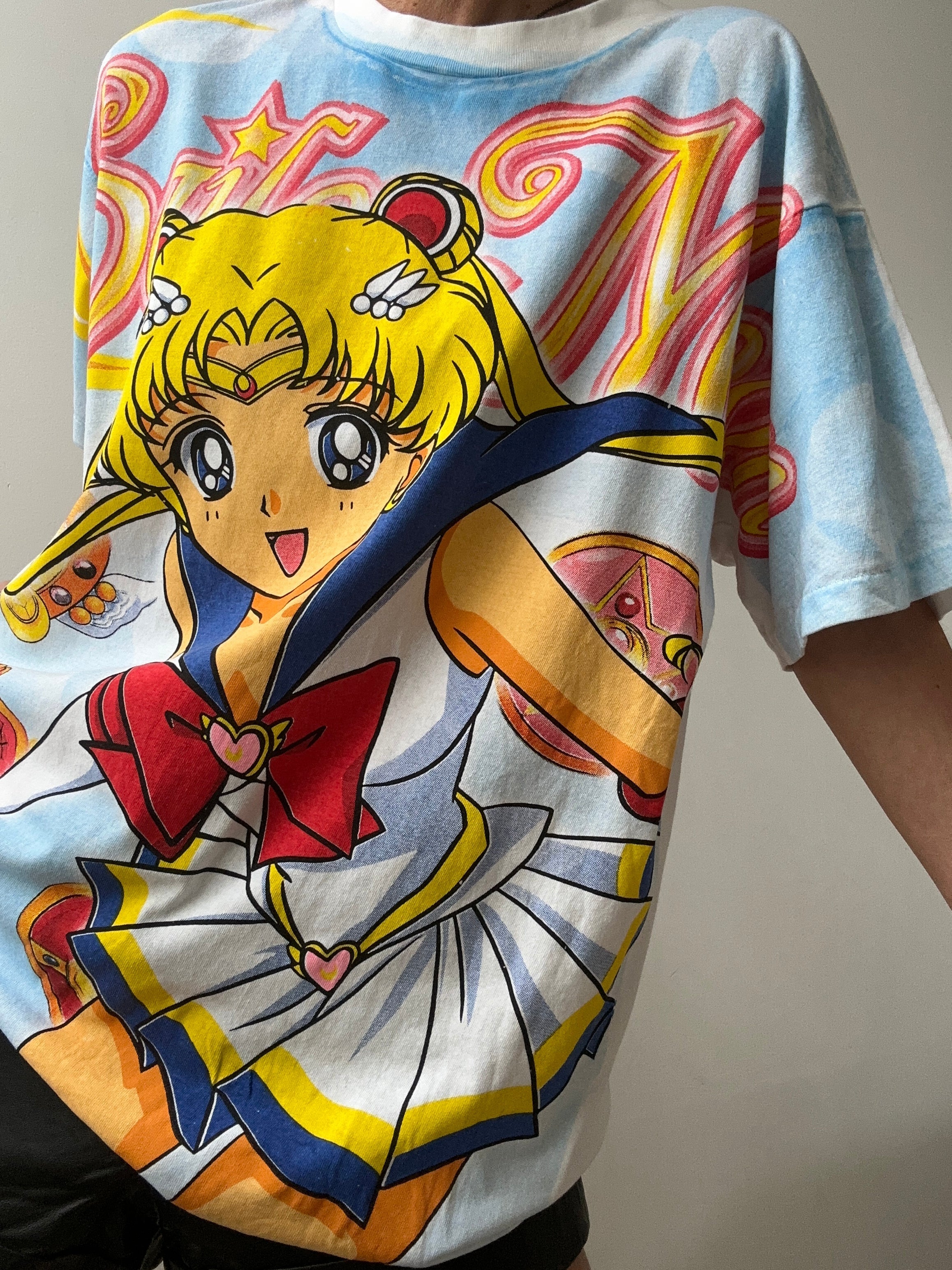 Future Nomads Tops Vintage Style Tee Sailor Moon White 22