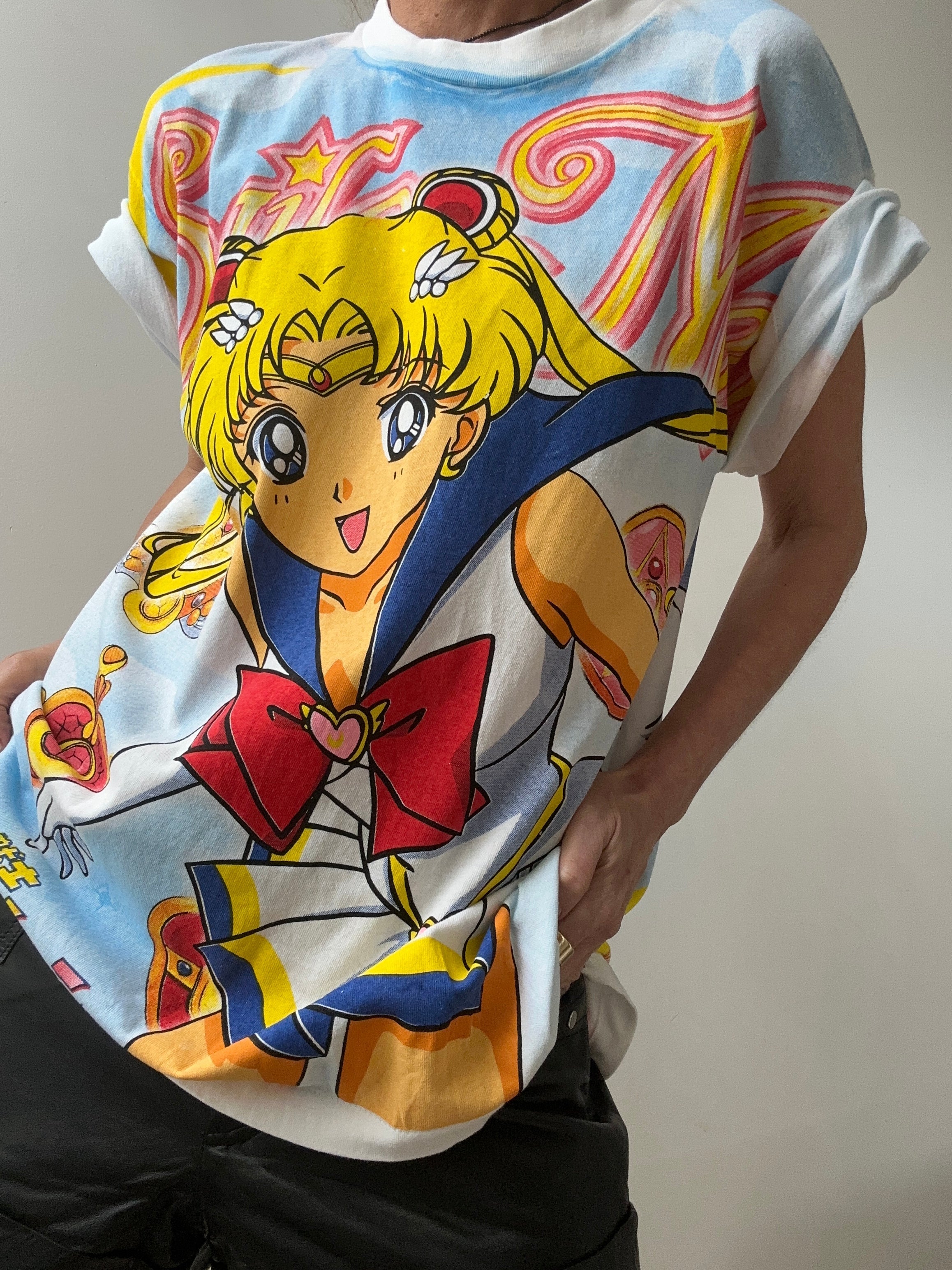 Vintage Style Tee Sailor Moon White 22 Jetsetbohemian