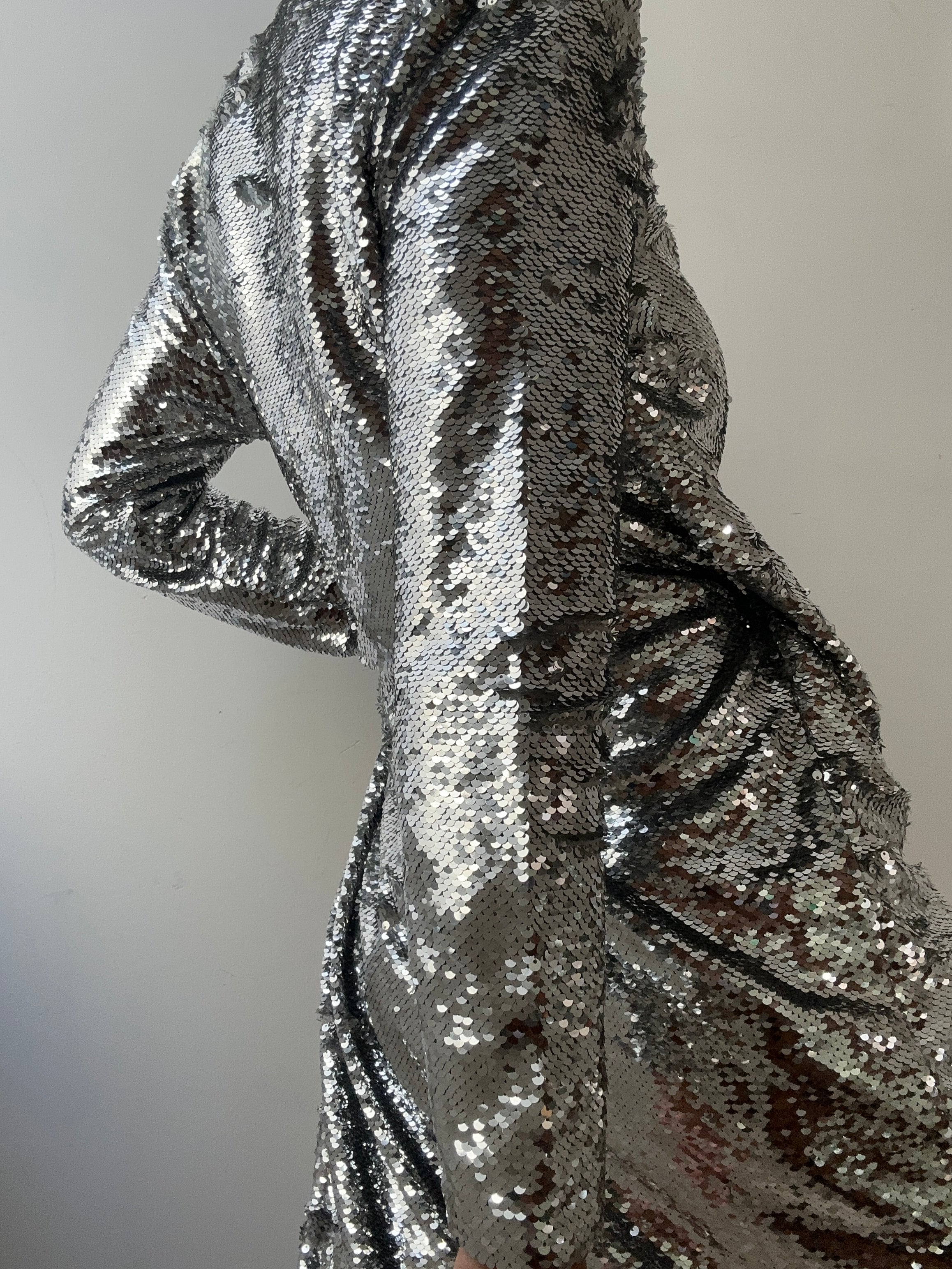 Ganni Dresses EU 36 / UK 8 Ganni Wrap Dress Silver