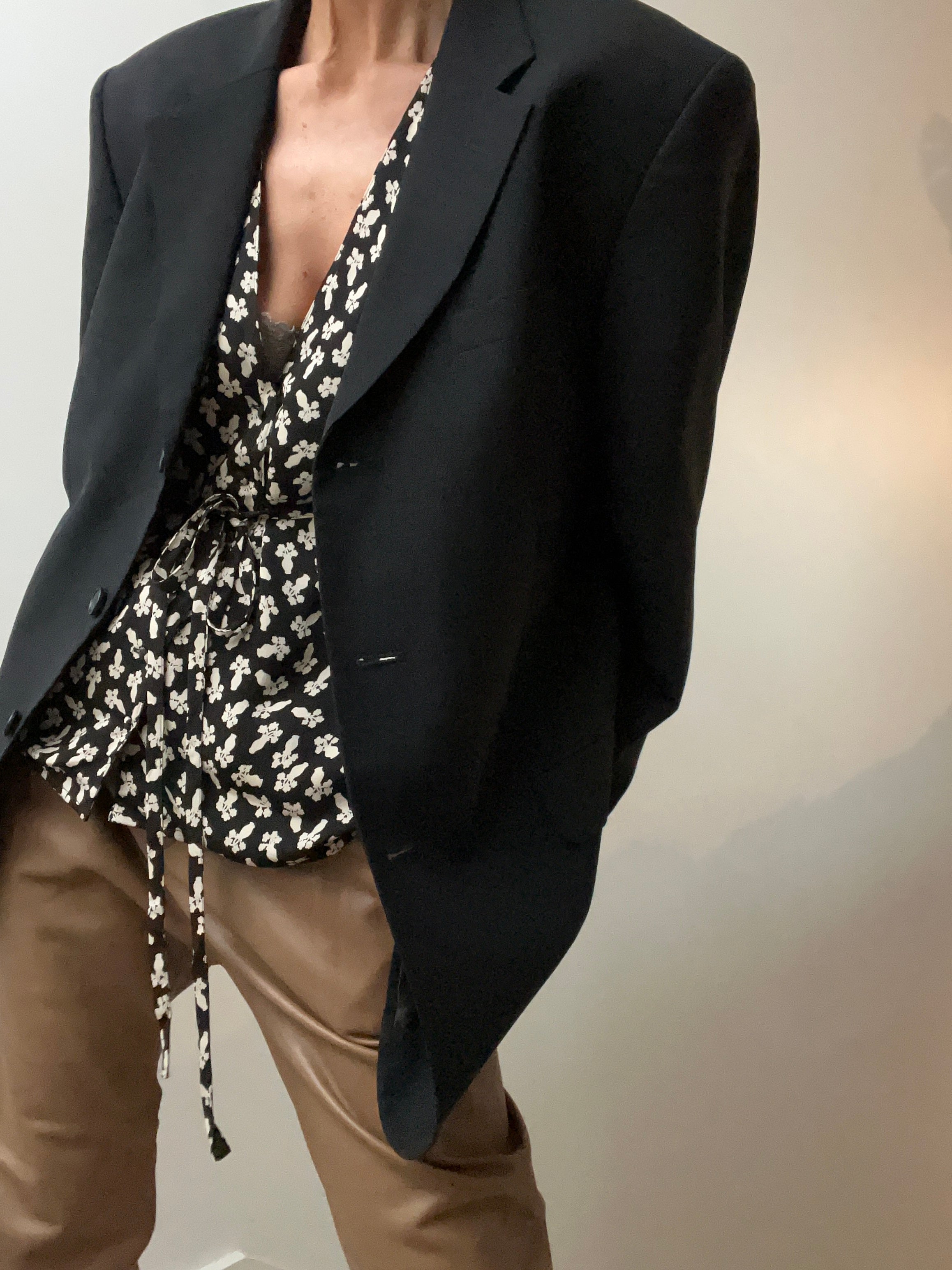 Vintage Monsieur Classic Black Blazer Jetsetbohemian