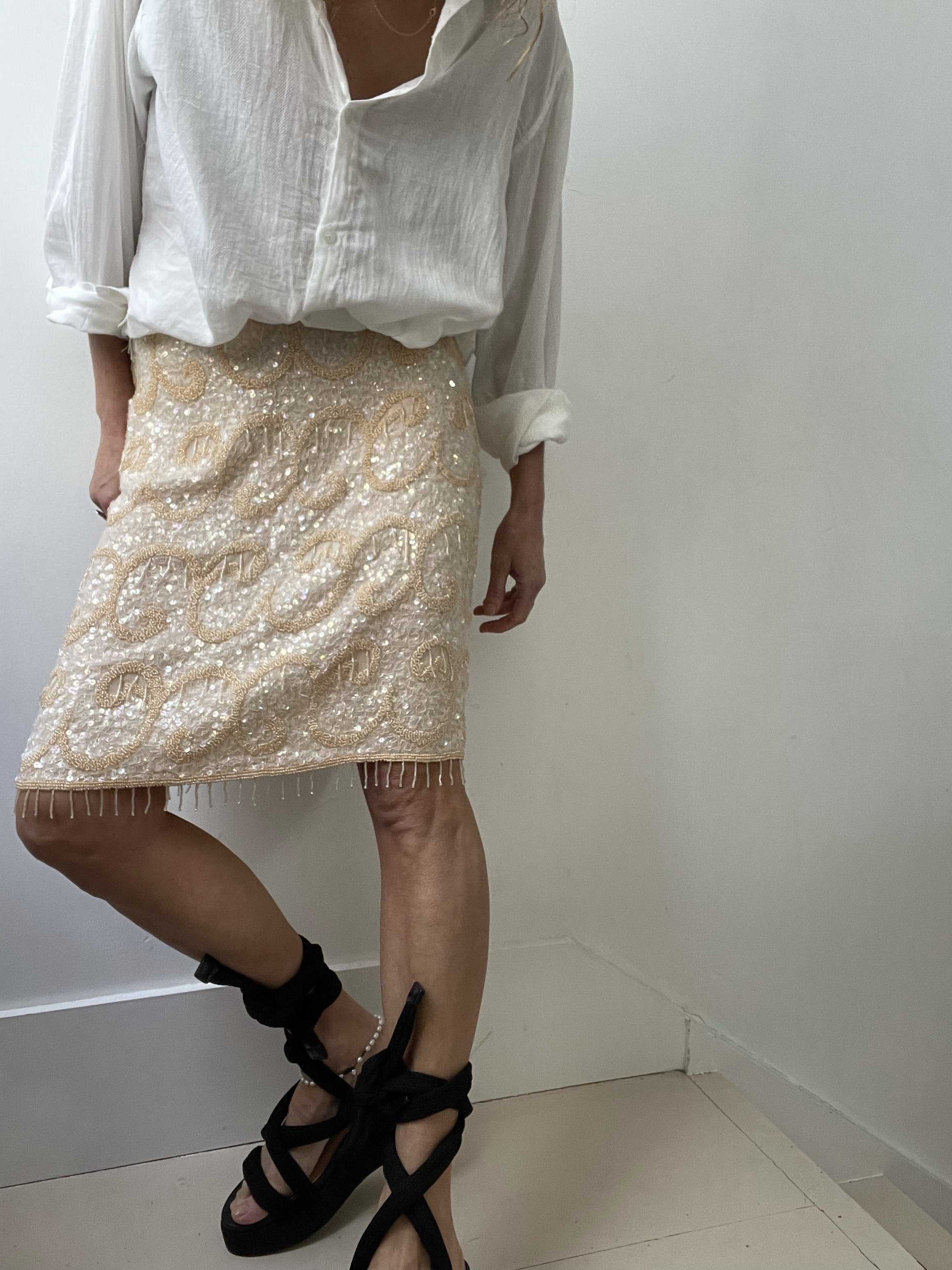Beaded Tassel Skirt | Skirts