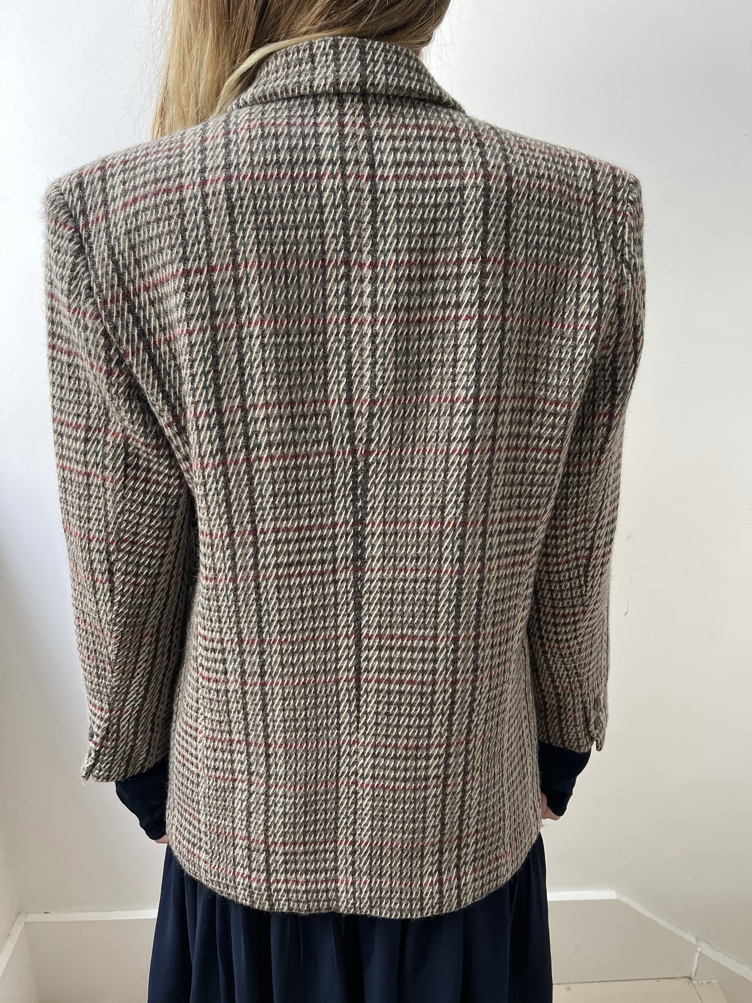 NobleGolit Jackets Medium Checked Tweed Blazer