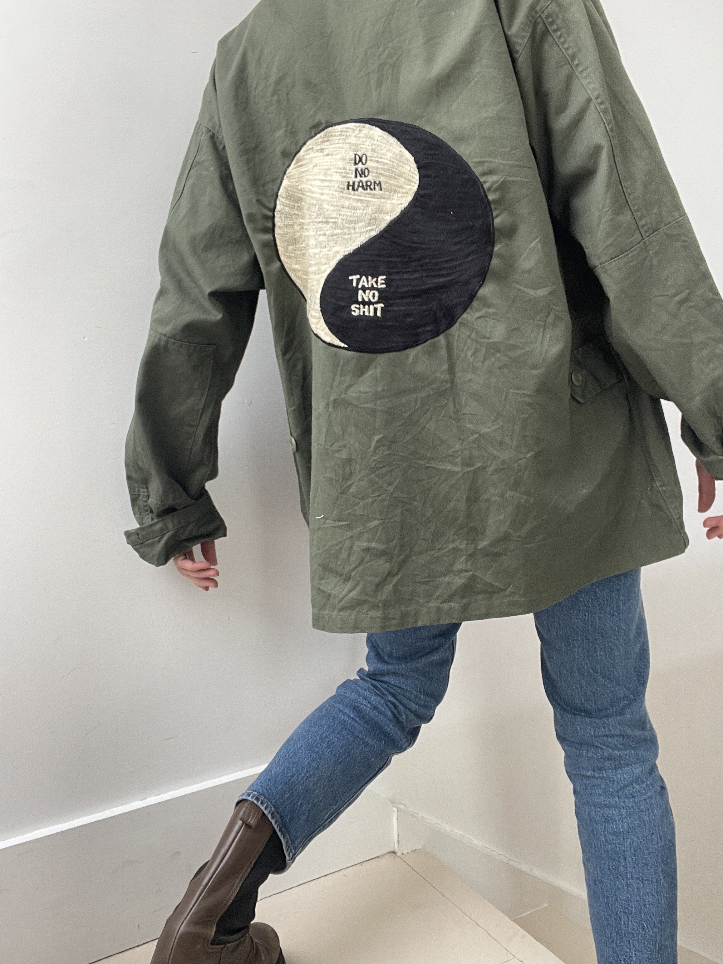 Not specified Jackets Large Yin Yang Army Jacket 221