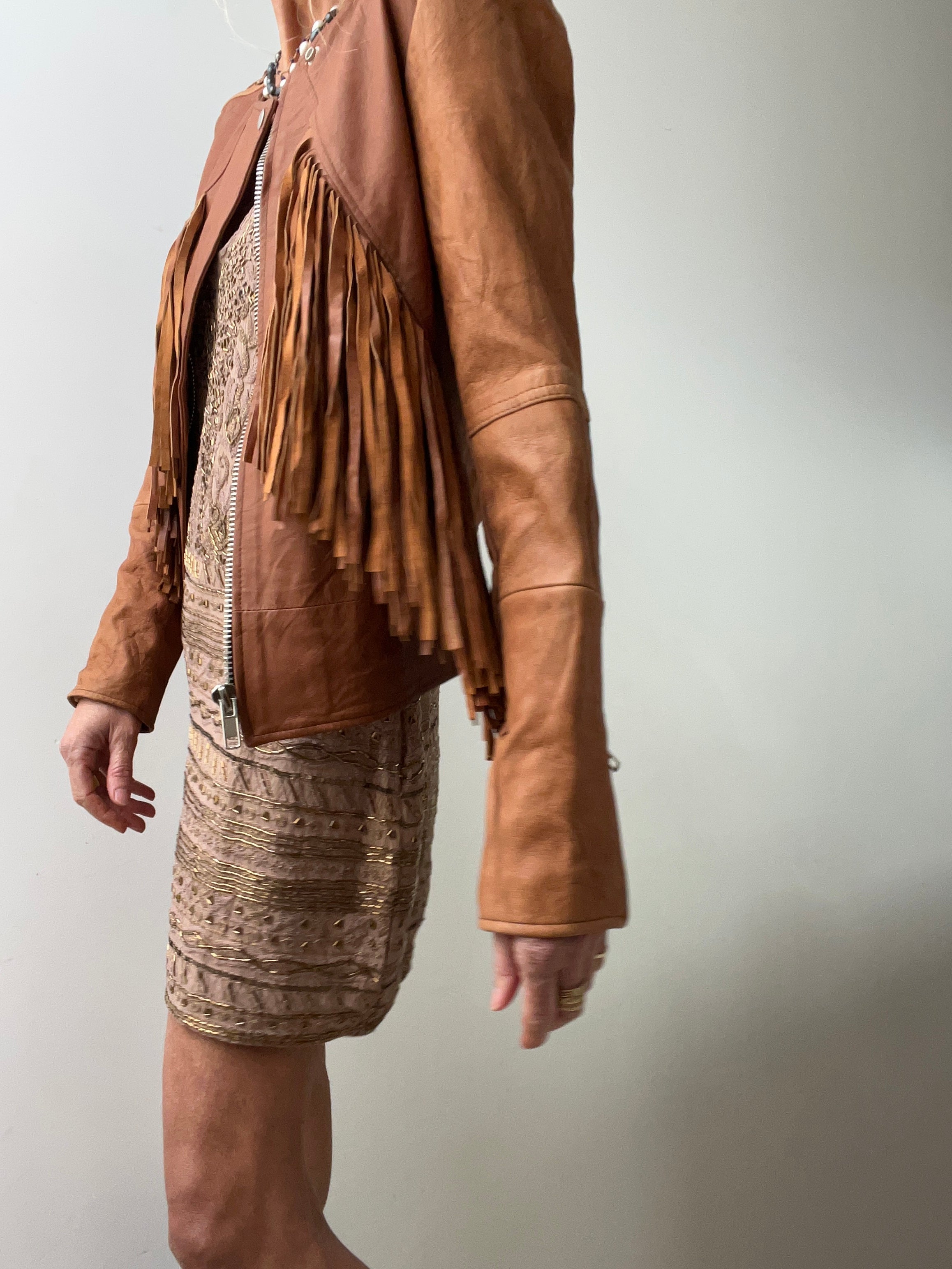 Tan 2025 tassel jacket