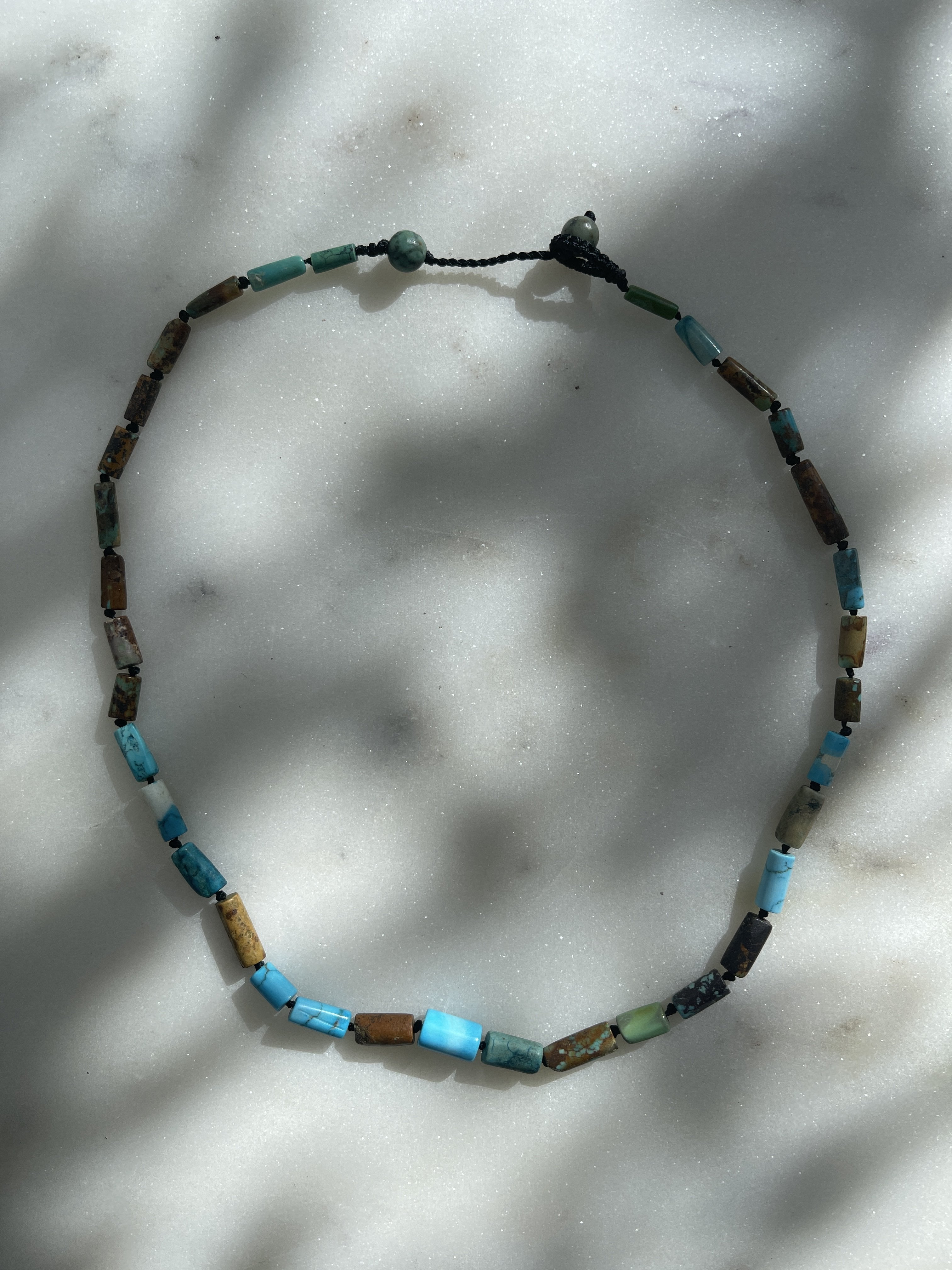 Turquoise Hand Knot Choker | Necklaces