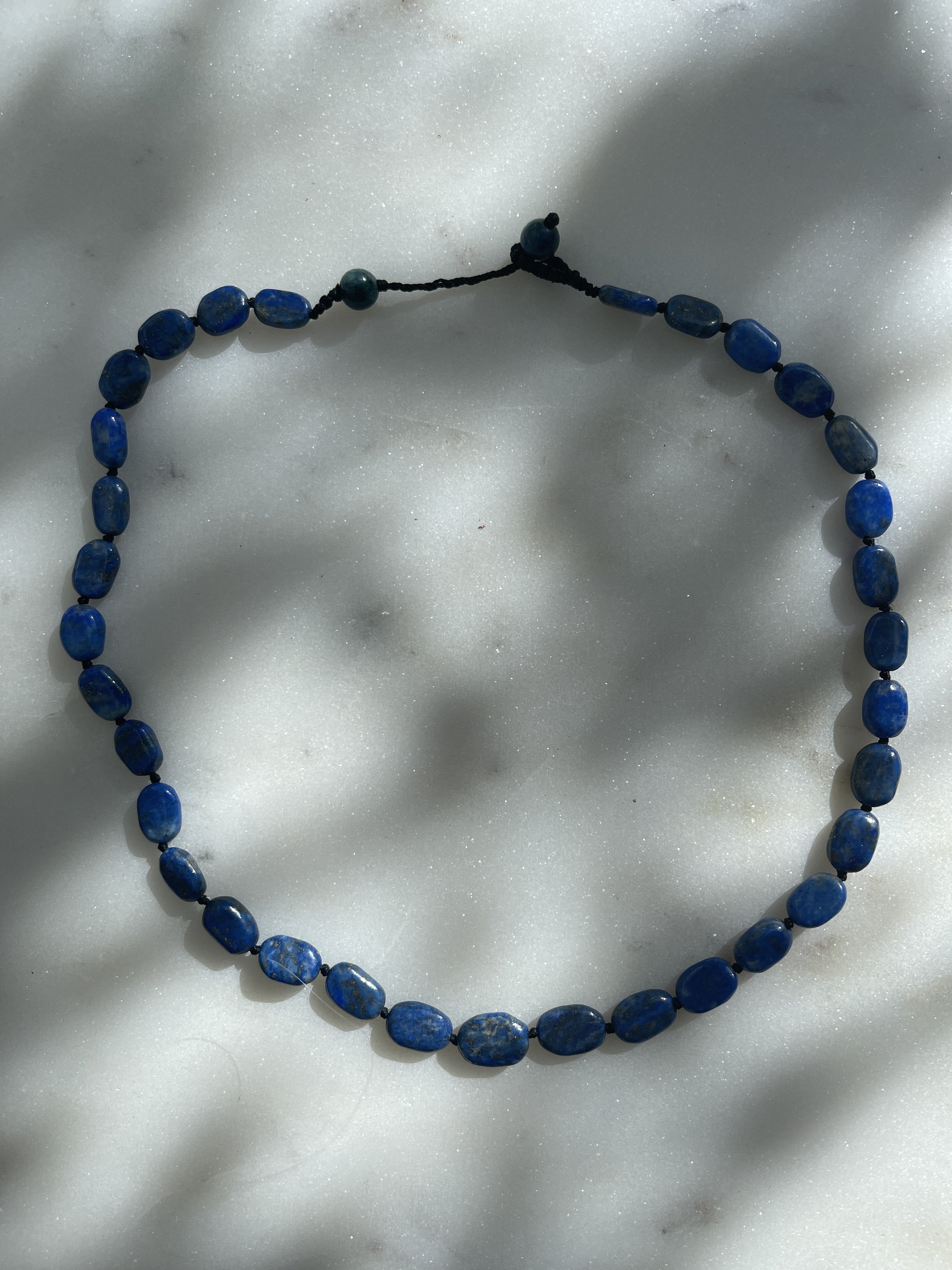 Not specified Necklaces 21cm- 23cm Lapis Round Bead Choker
