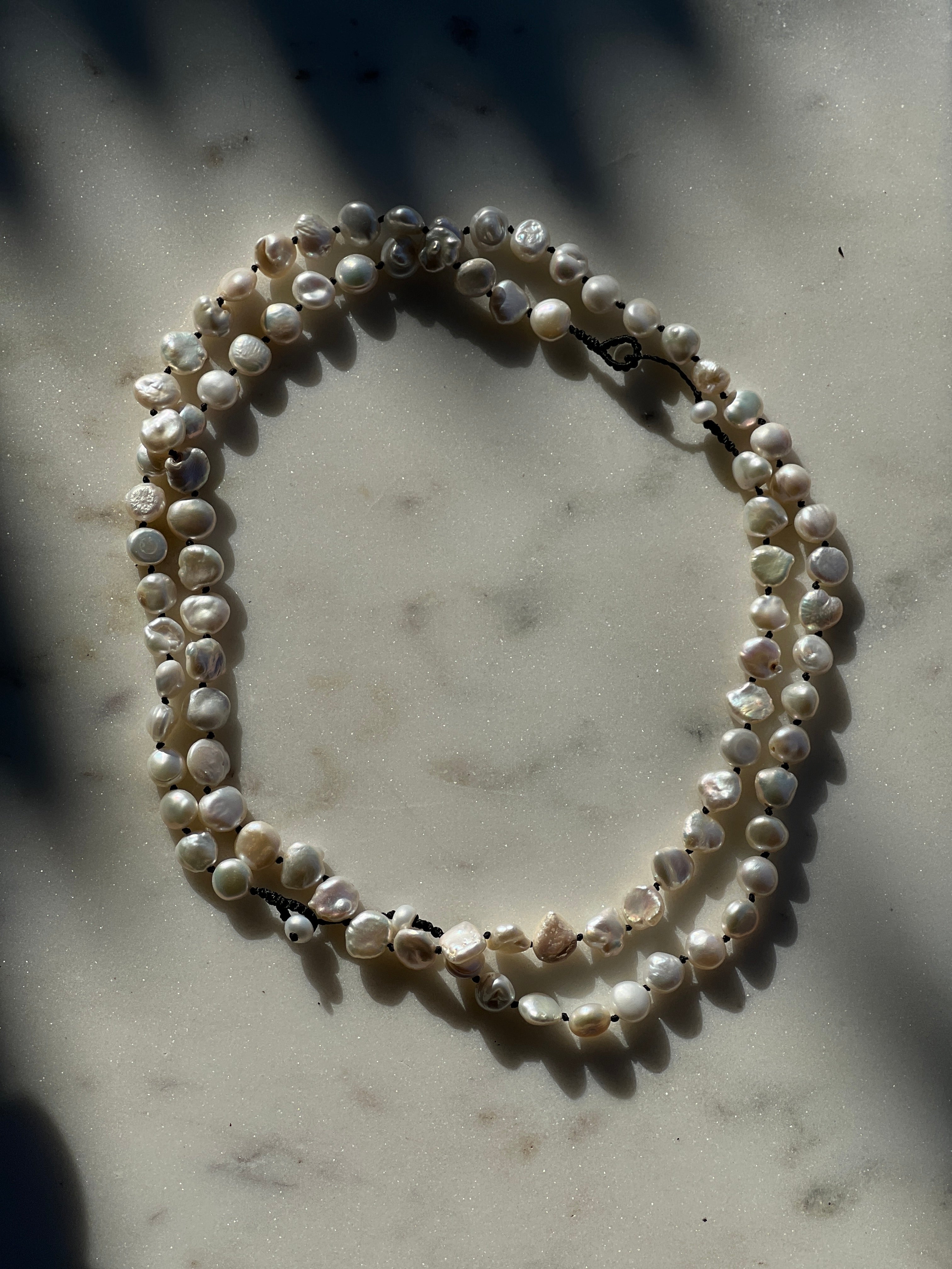 Not specified Necklaces Fresh Water Hand Knotted Pearl Choker