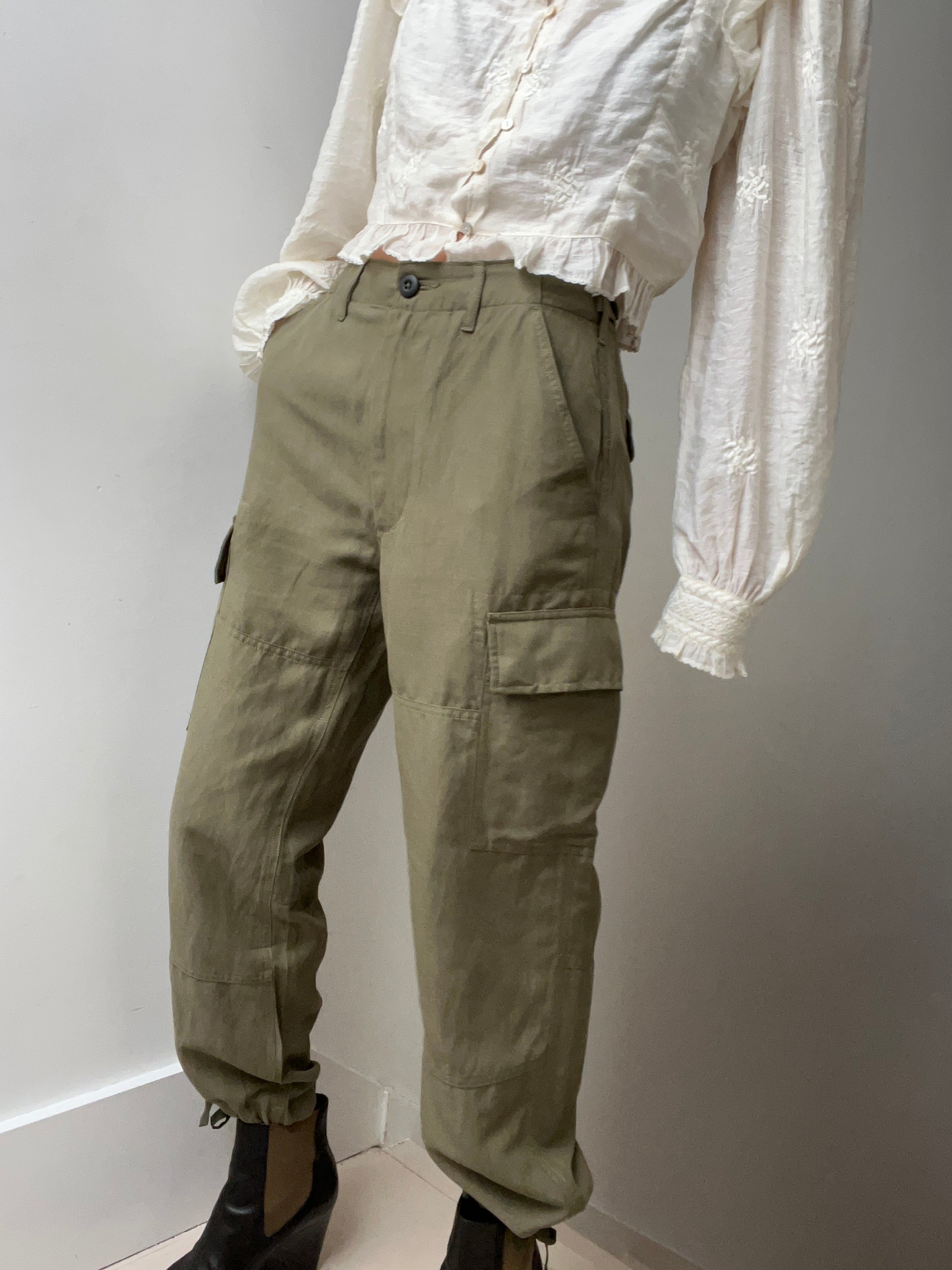 Ralph Lauren Pants Ralph Lauren Silk Blend Cargo Pants Green