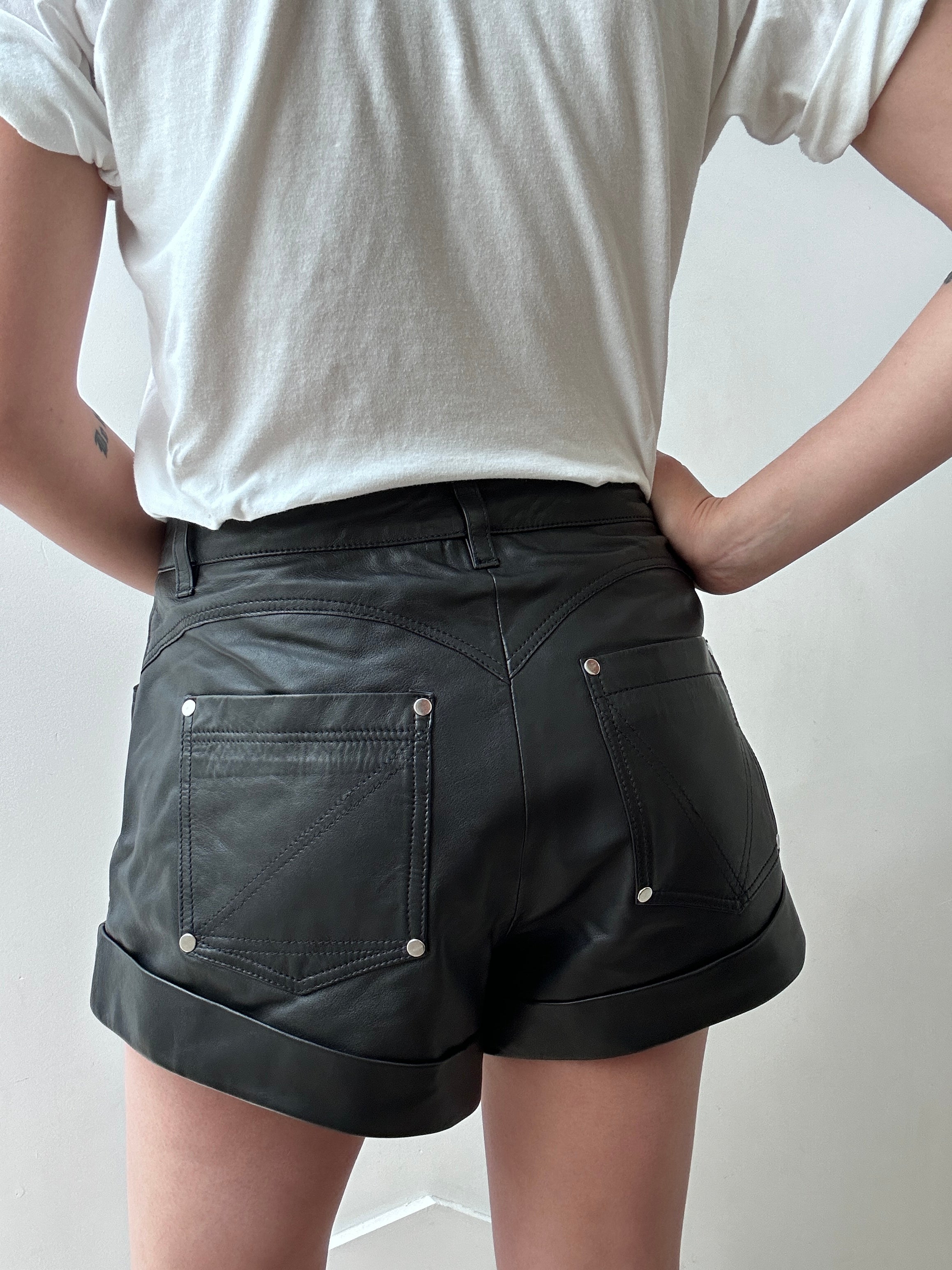 Leather shorts nz best sale